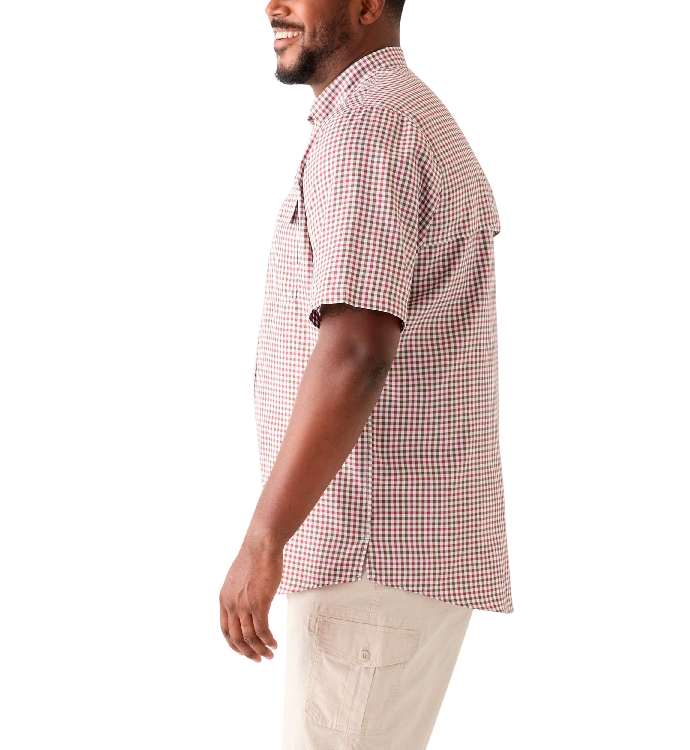 Big & Tall Short Sleeve Yarn Dyed Fishing Shirt