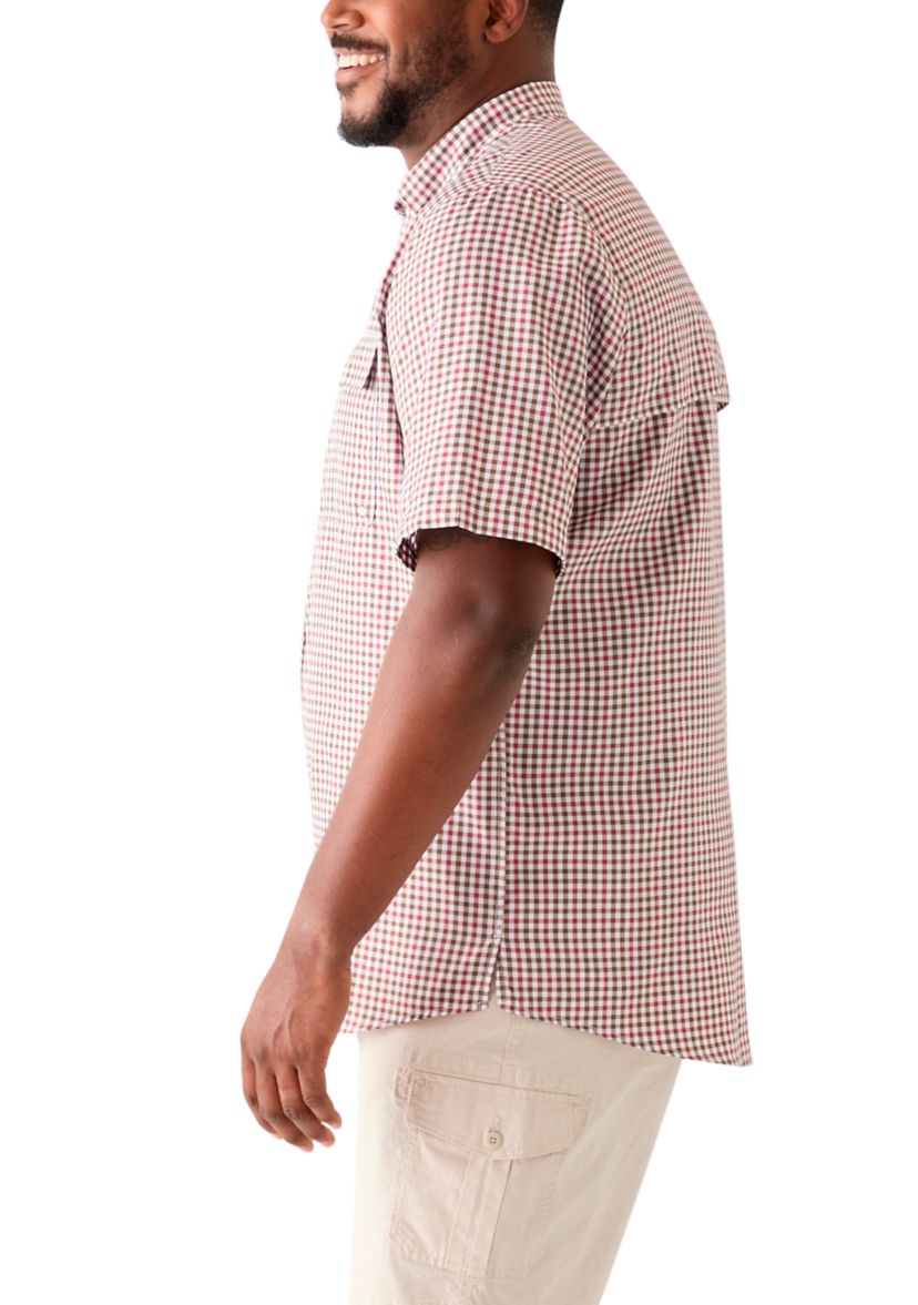 Big & Tall Short Sleeve Yarn Dyed Fishing Shirt