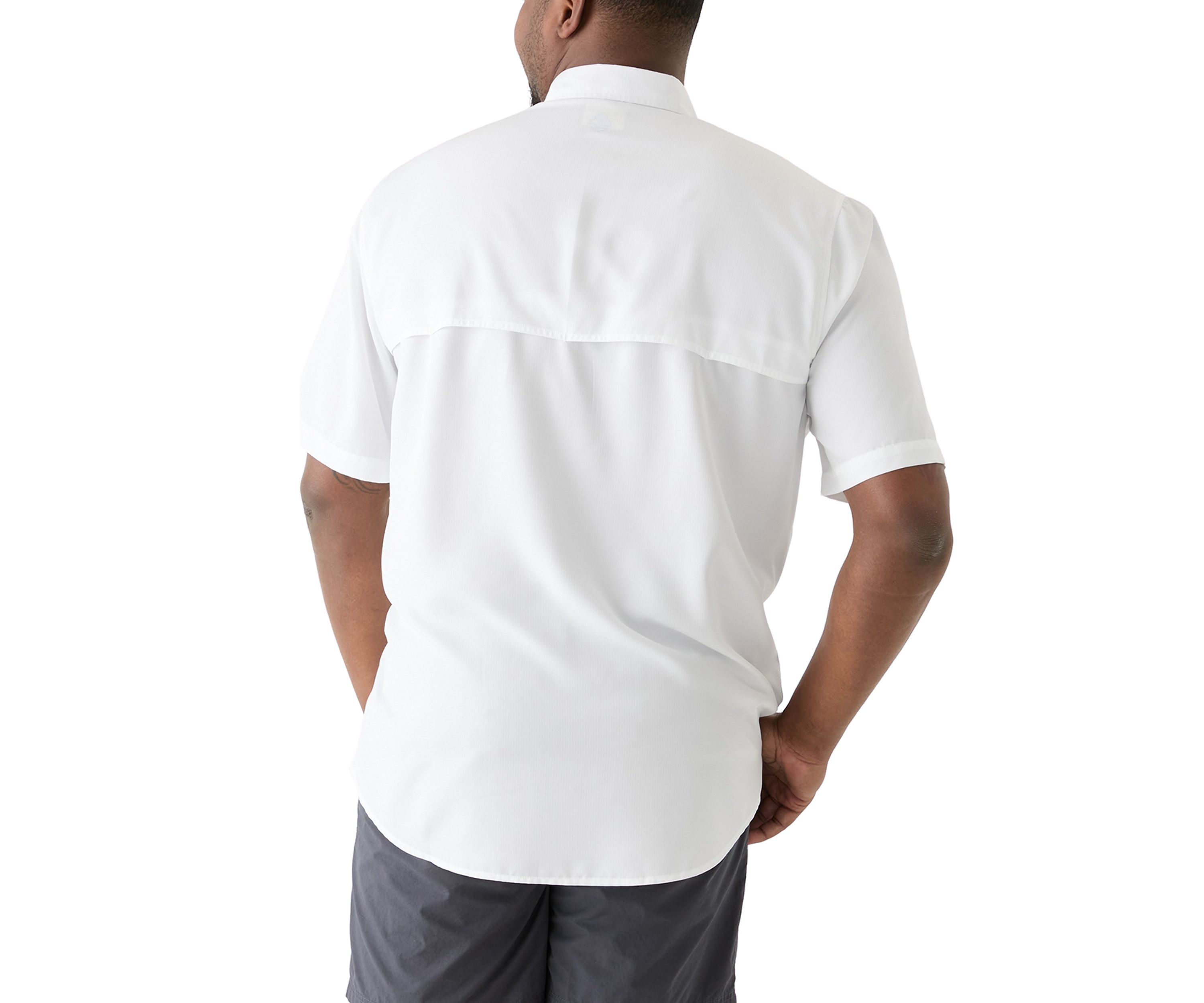 Big & Tall Short Sleeve Solid Fishing Shirt