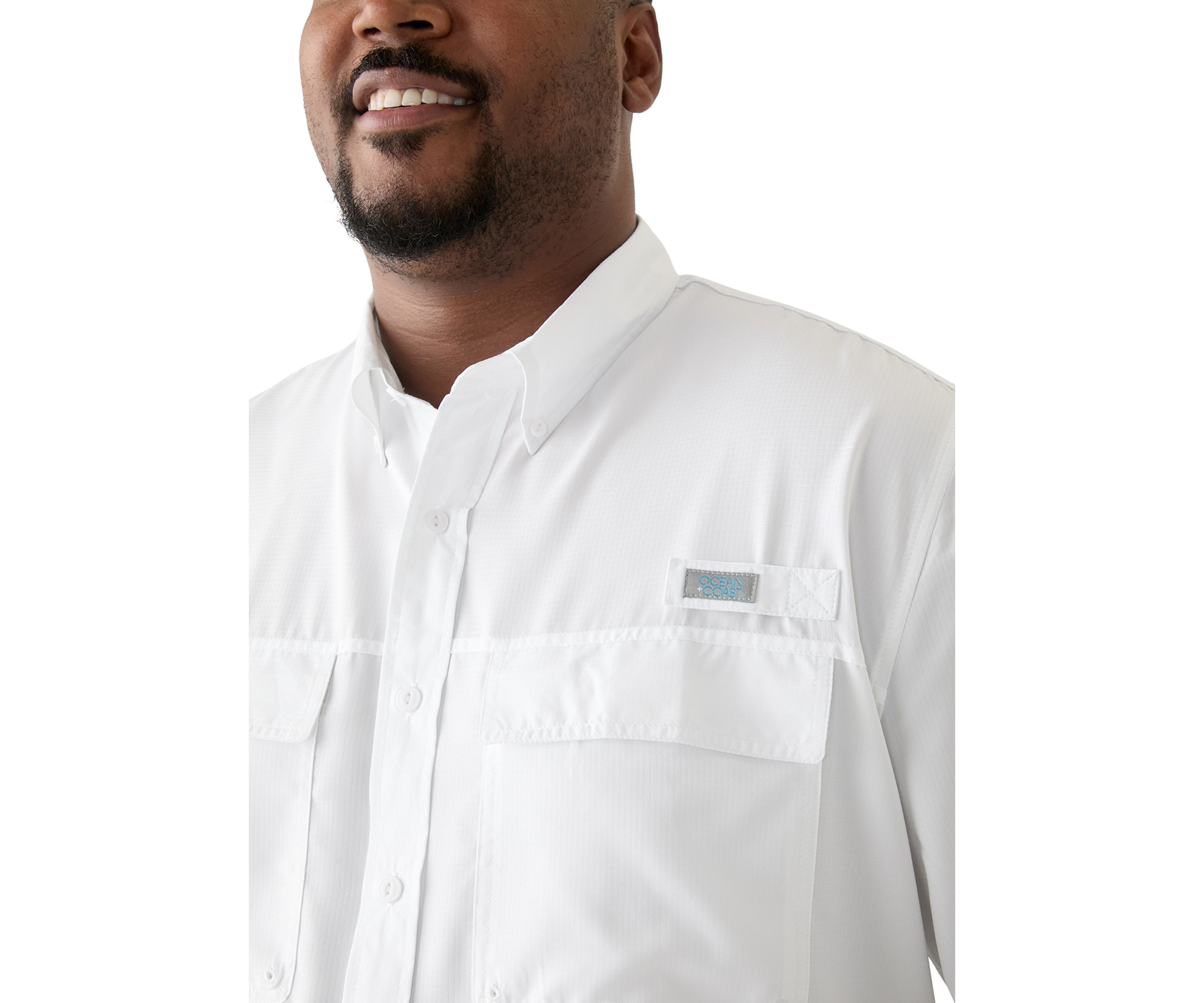 Big & Tall Short Sleeve Solid Fishing Shirt