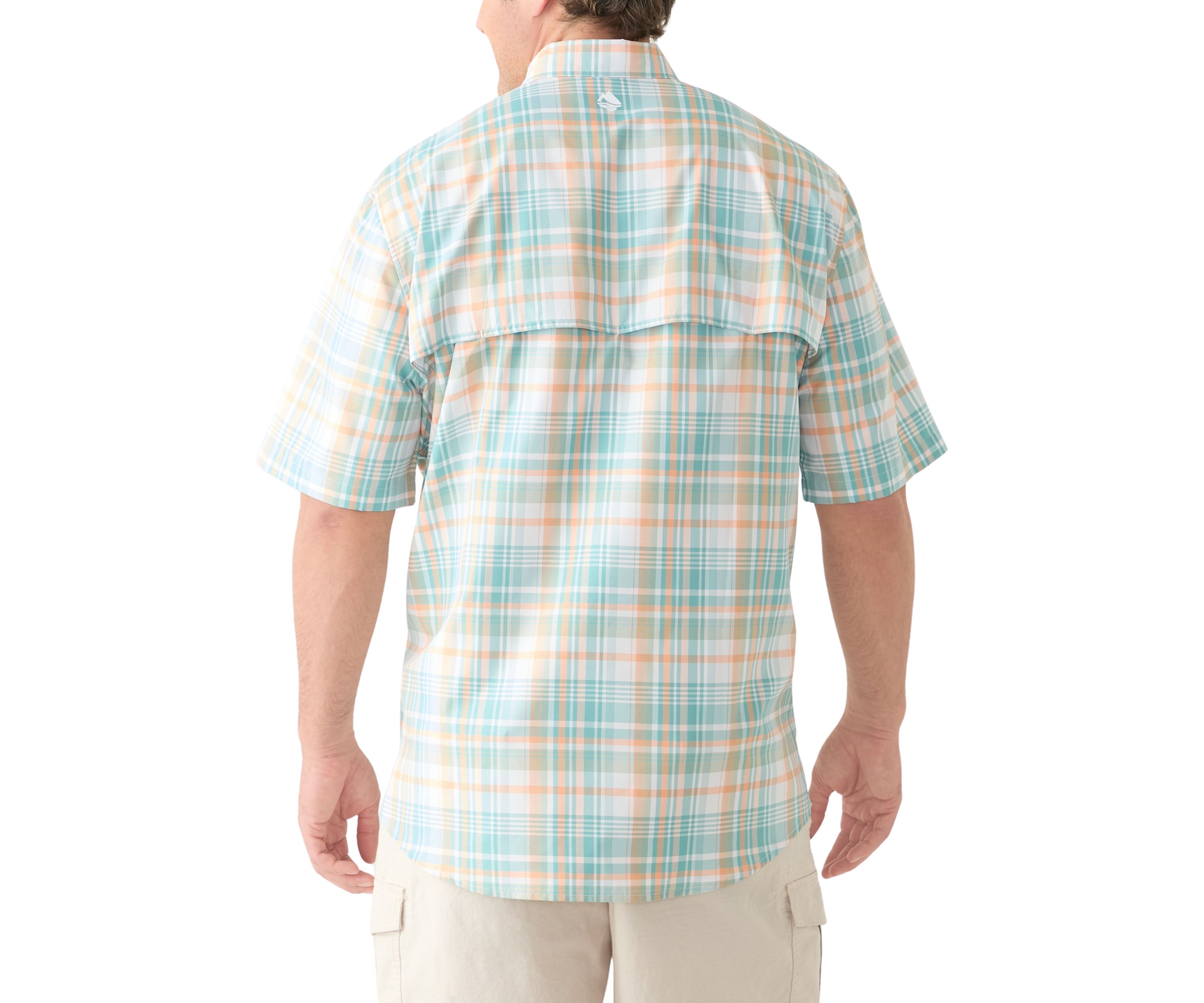 Big & Tall Short Sleeve Yarn Dyed Fishing Shirt