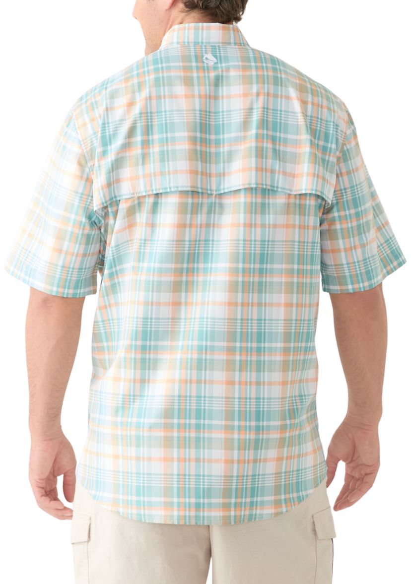 Big & Tall Short Sleeve Yarn Dyed Fishing Shirt