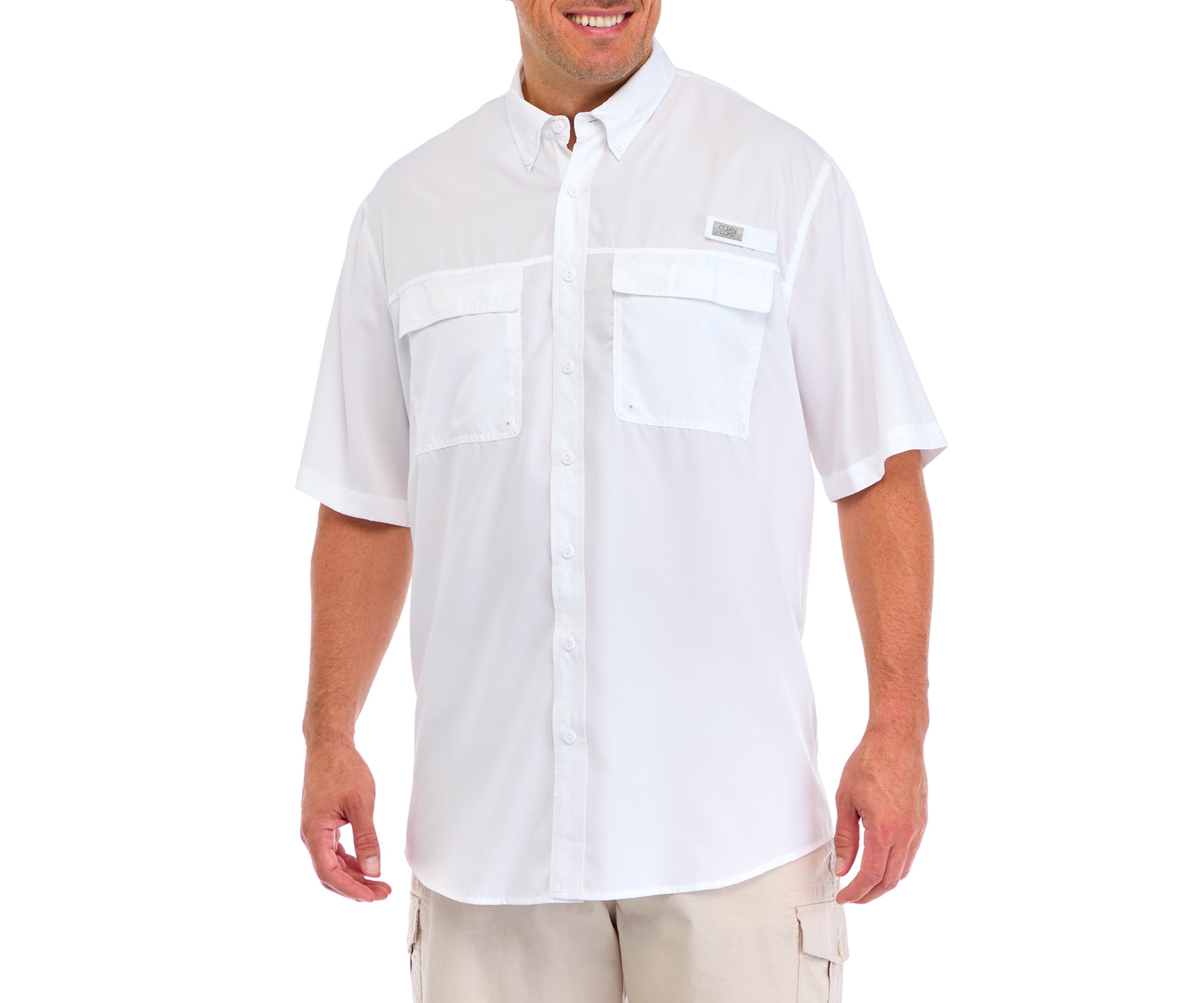 Big & Tall Short Sleeve Solid Fishing Shirt