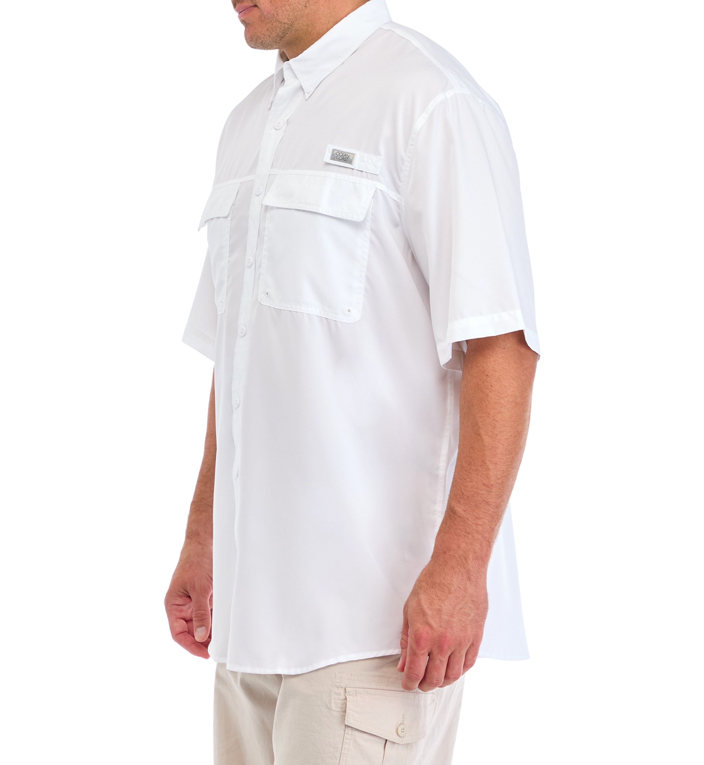 Big & Tall Short Sleeve Solid Fishing Shirt