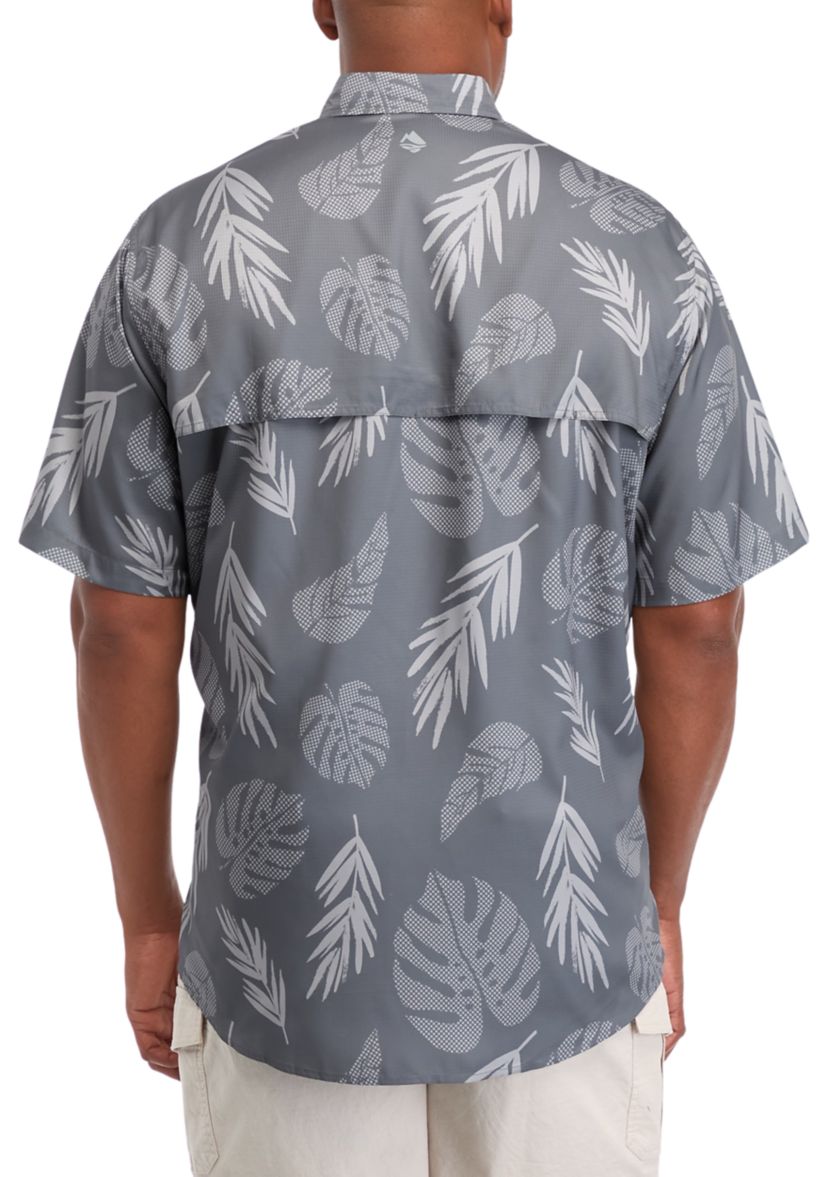 Big & Tall Short Sleeve Printed Fishing Shirt 