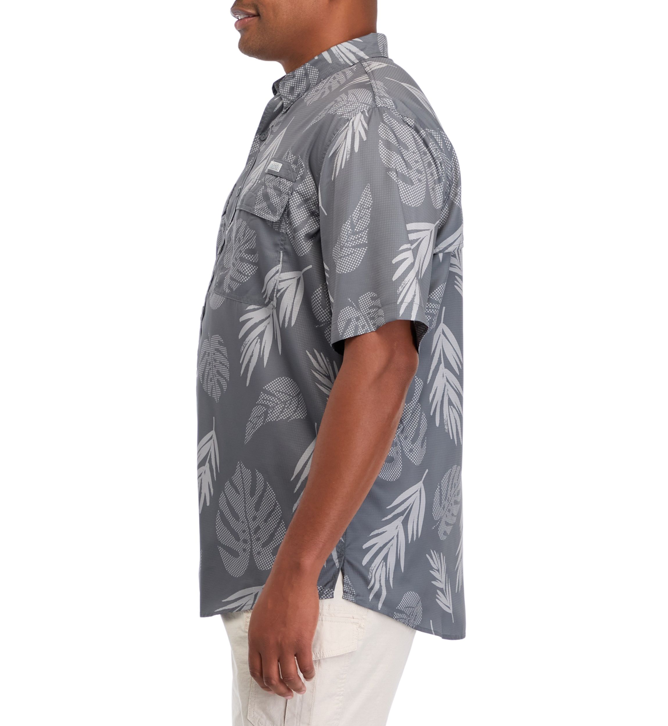 Big & Tall Short Sleeve Printed Fishing Shirt 