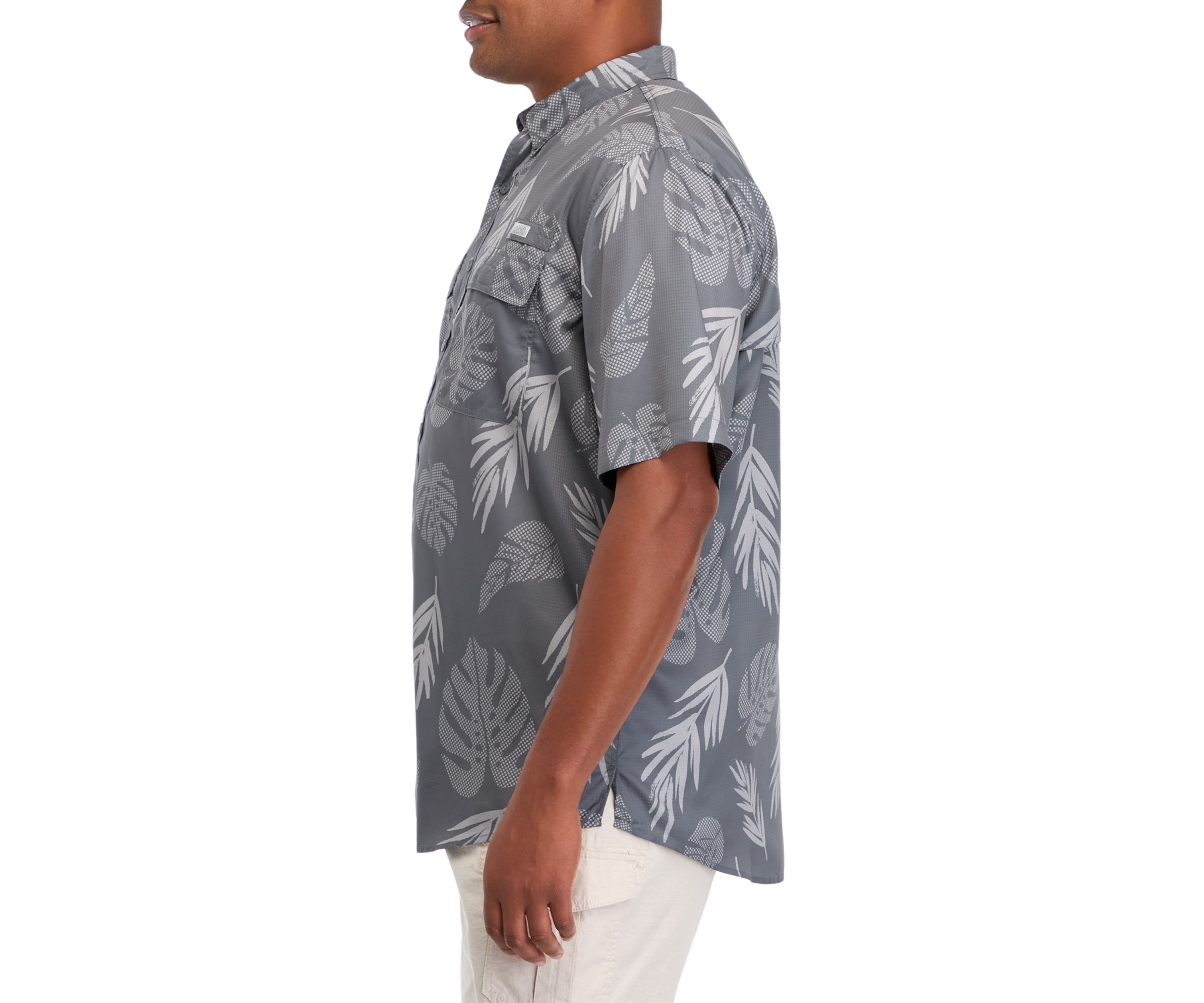 Big & Tall Short Sleeve Printed Fishing Shirt 