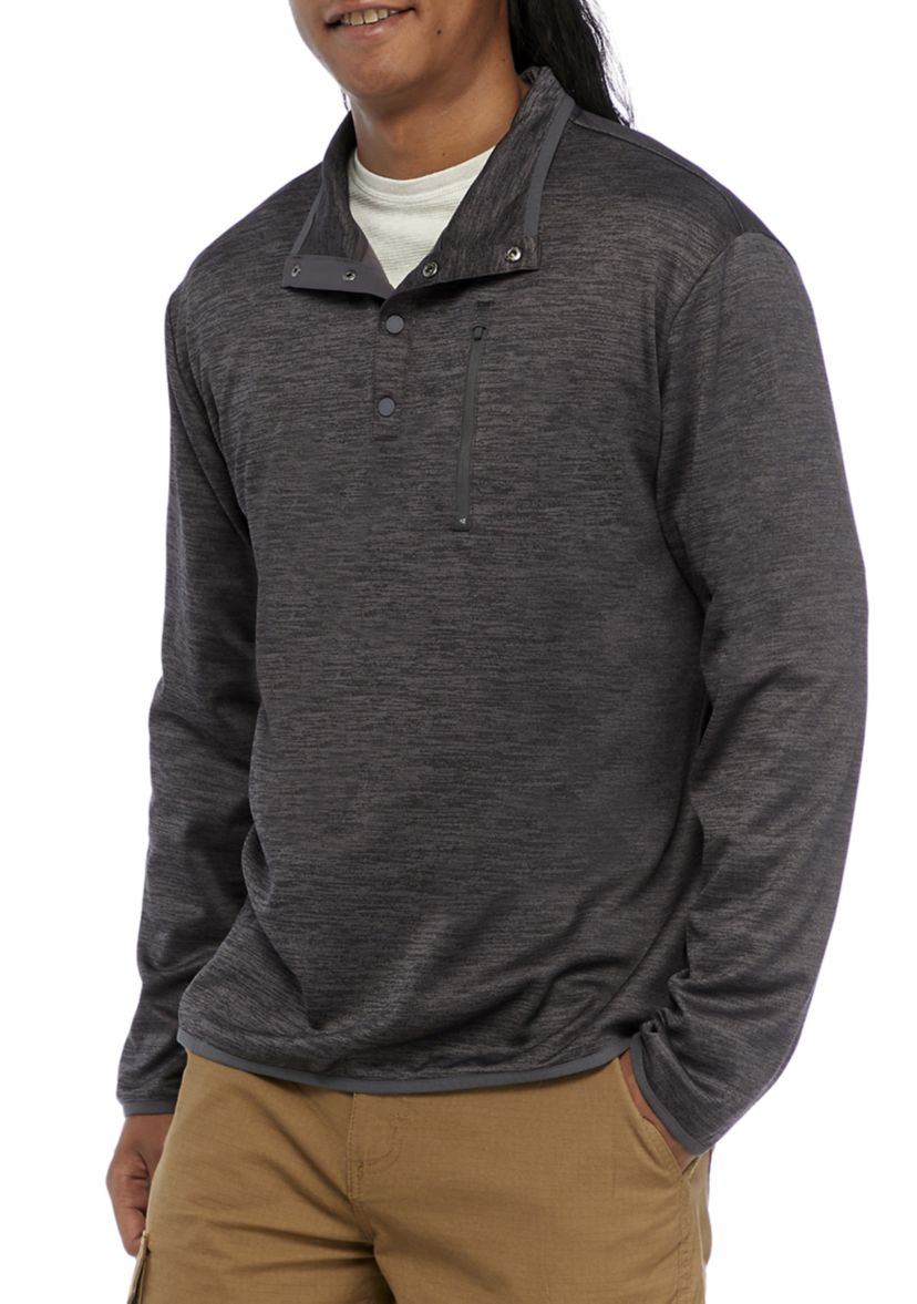 Long Sleeve Quarter Zip Mock Neck Pullover