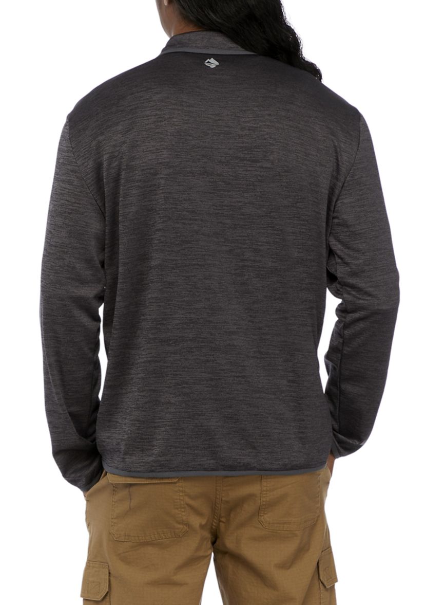 Long Sleeve Quarter Zip Mock Neck Pullover