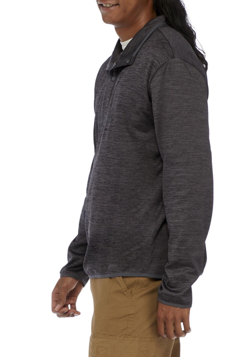 Long Sleeve Quarter Zip Mock Neck Pullover