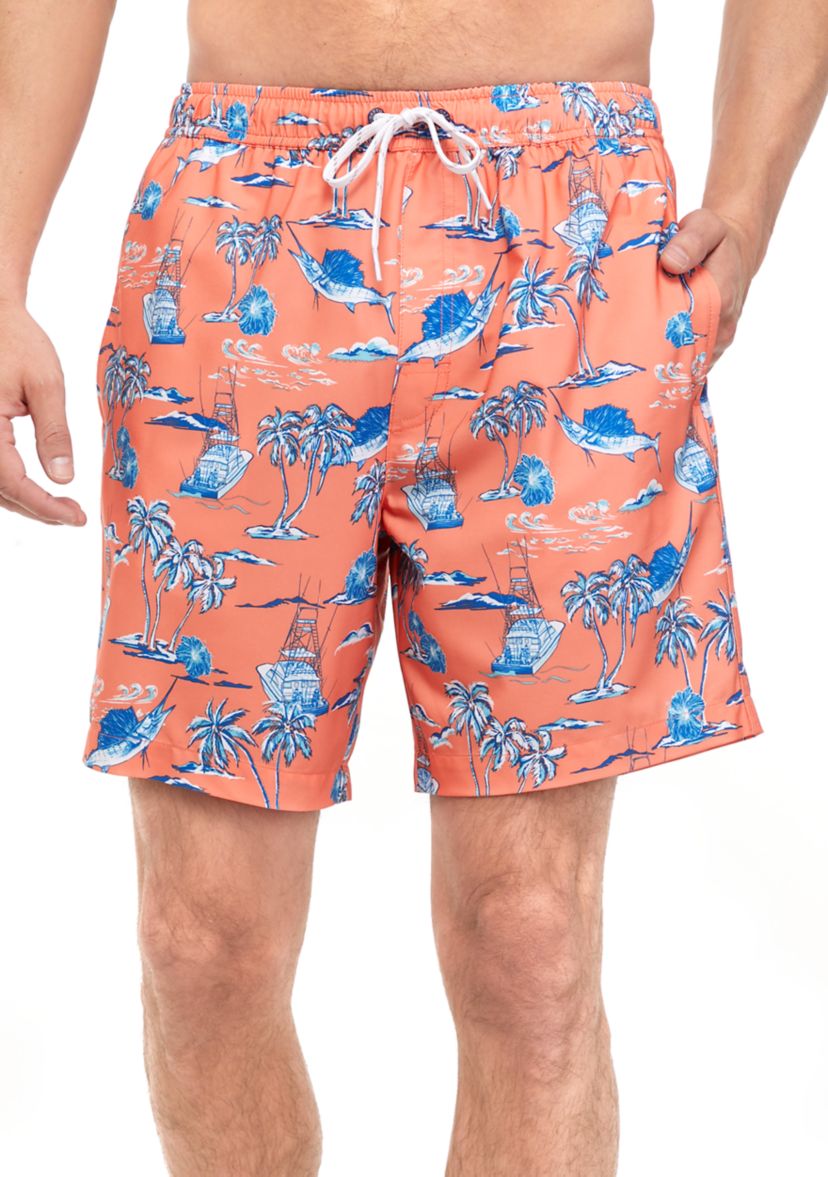 7" Printed Swim Shorts  