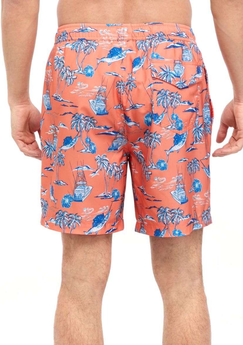 7" Printed Swim Shorts  