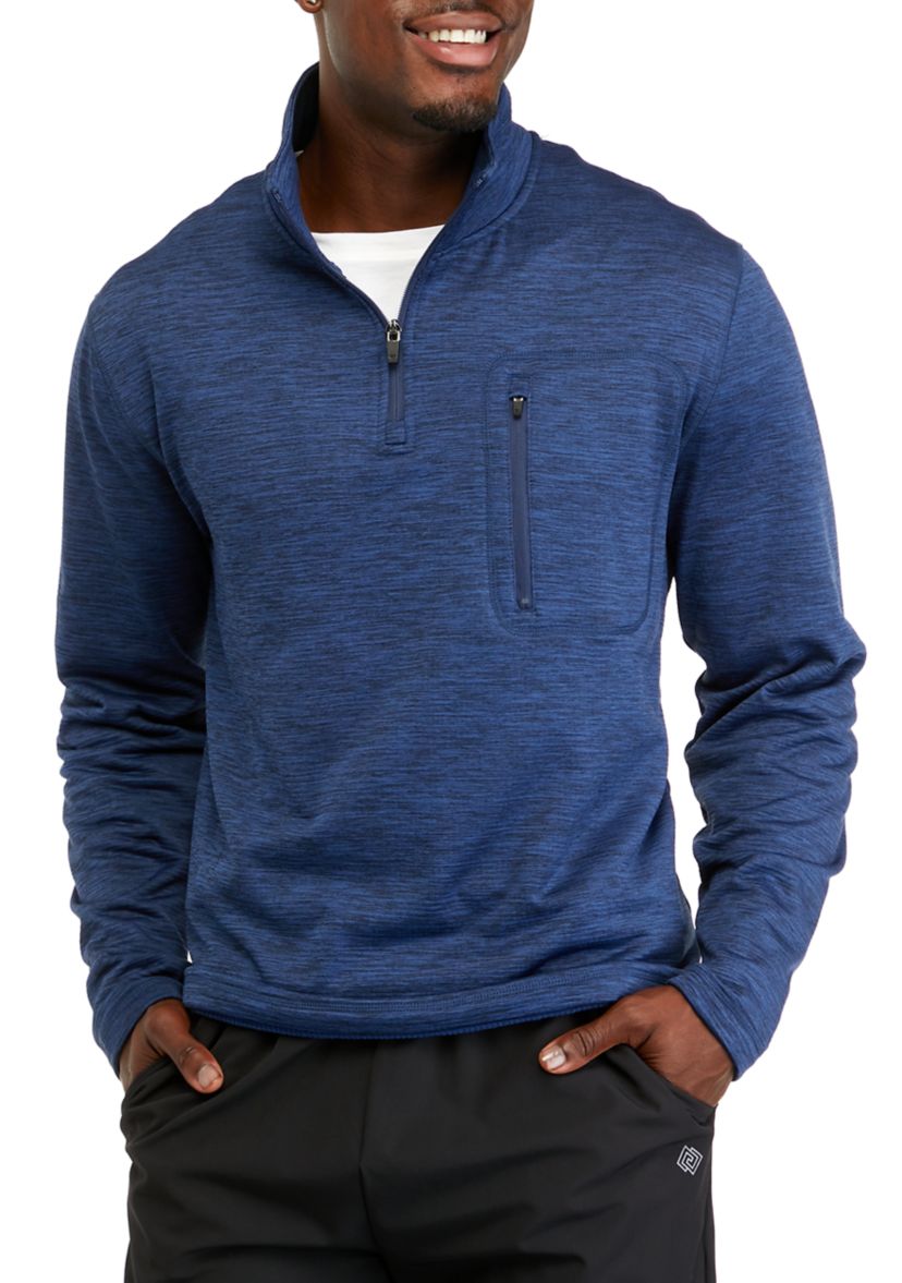1/4 Zip Grid Fleece Sweatshirt