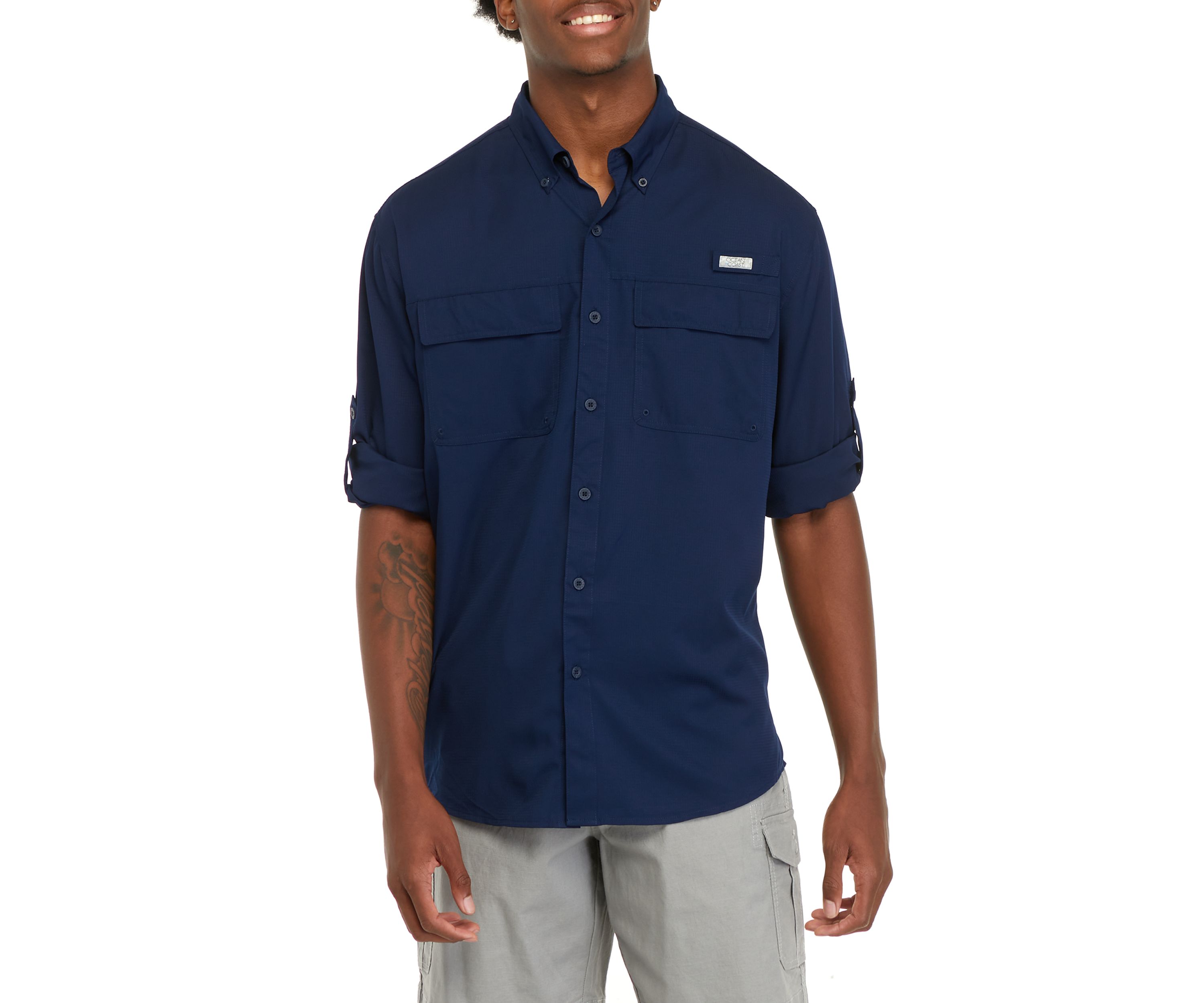 Mens Long Sleeve Fishing Shirt 