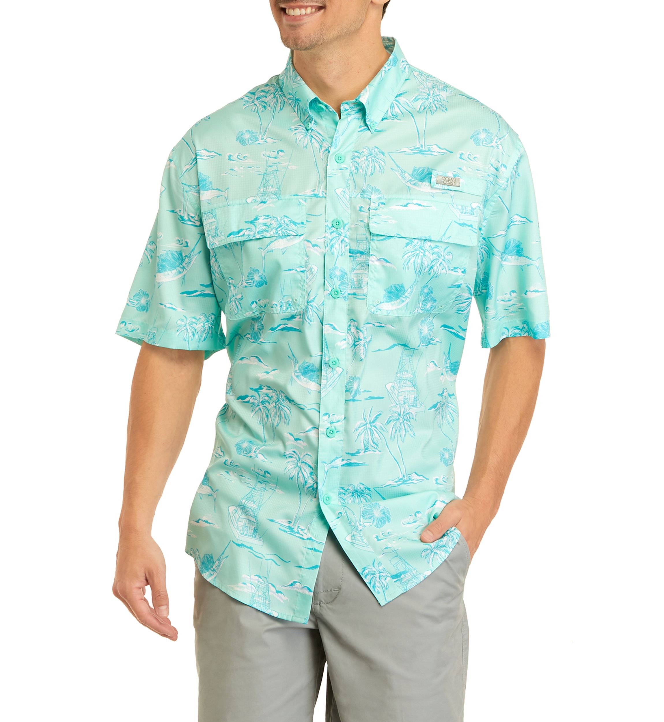 Short Sleeve Printed Fishing Shirt