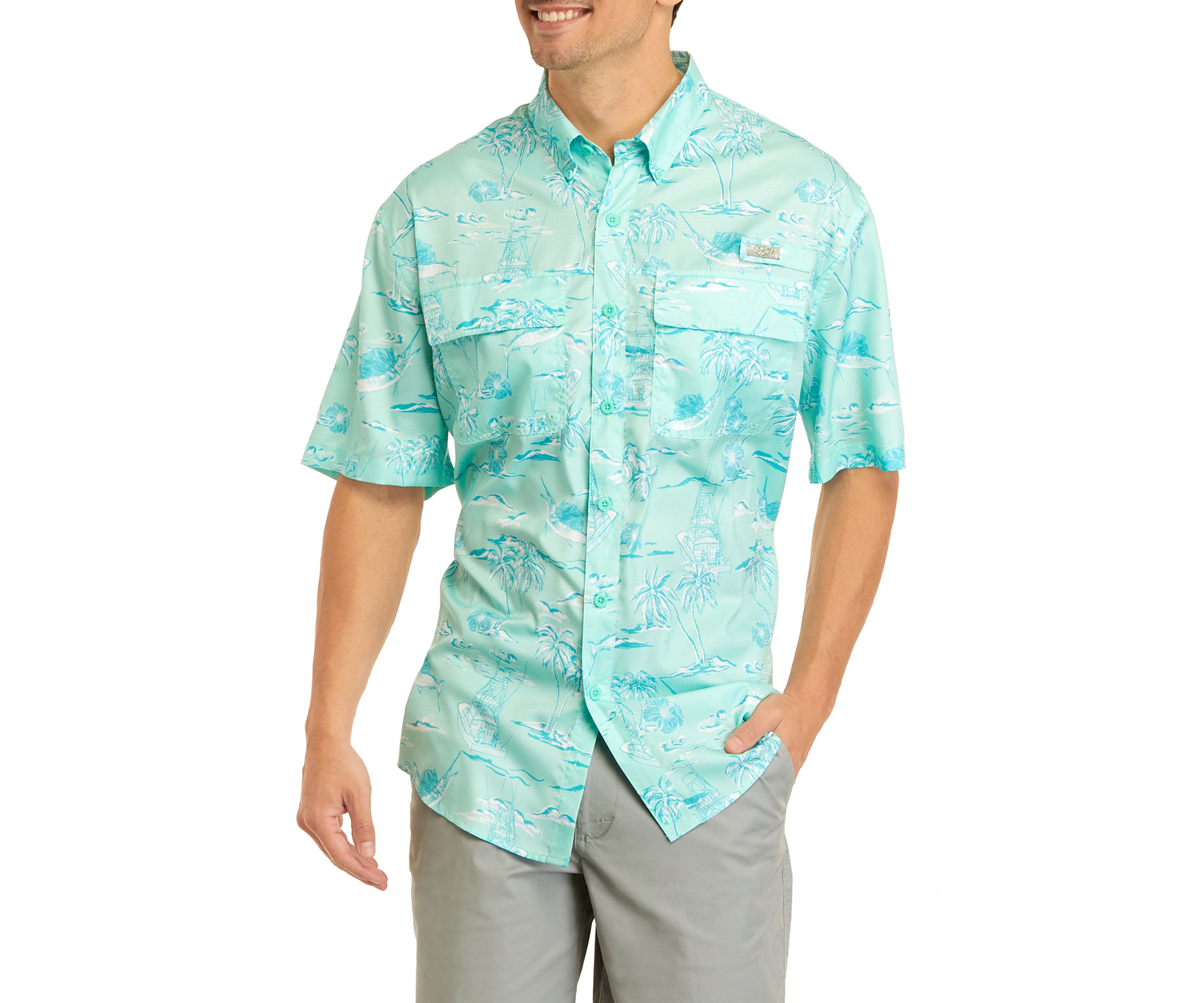 Short Sleeve Printed Fishing Shirt