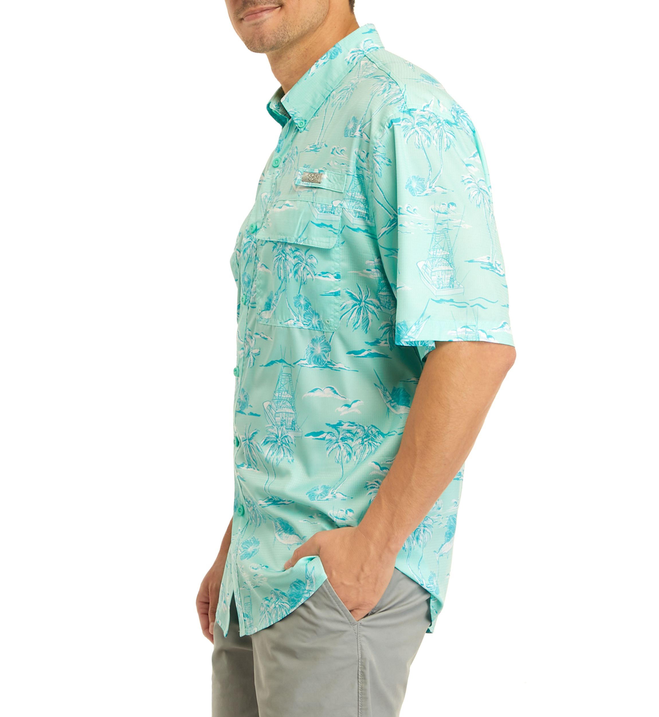 Short Sleeve Printed Fishing Shirt