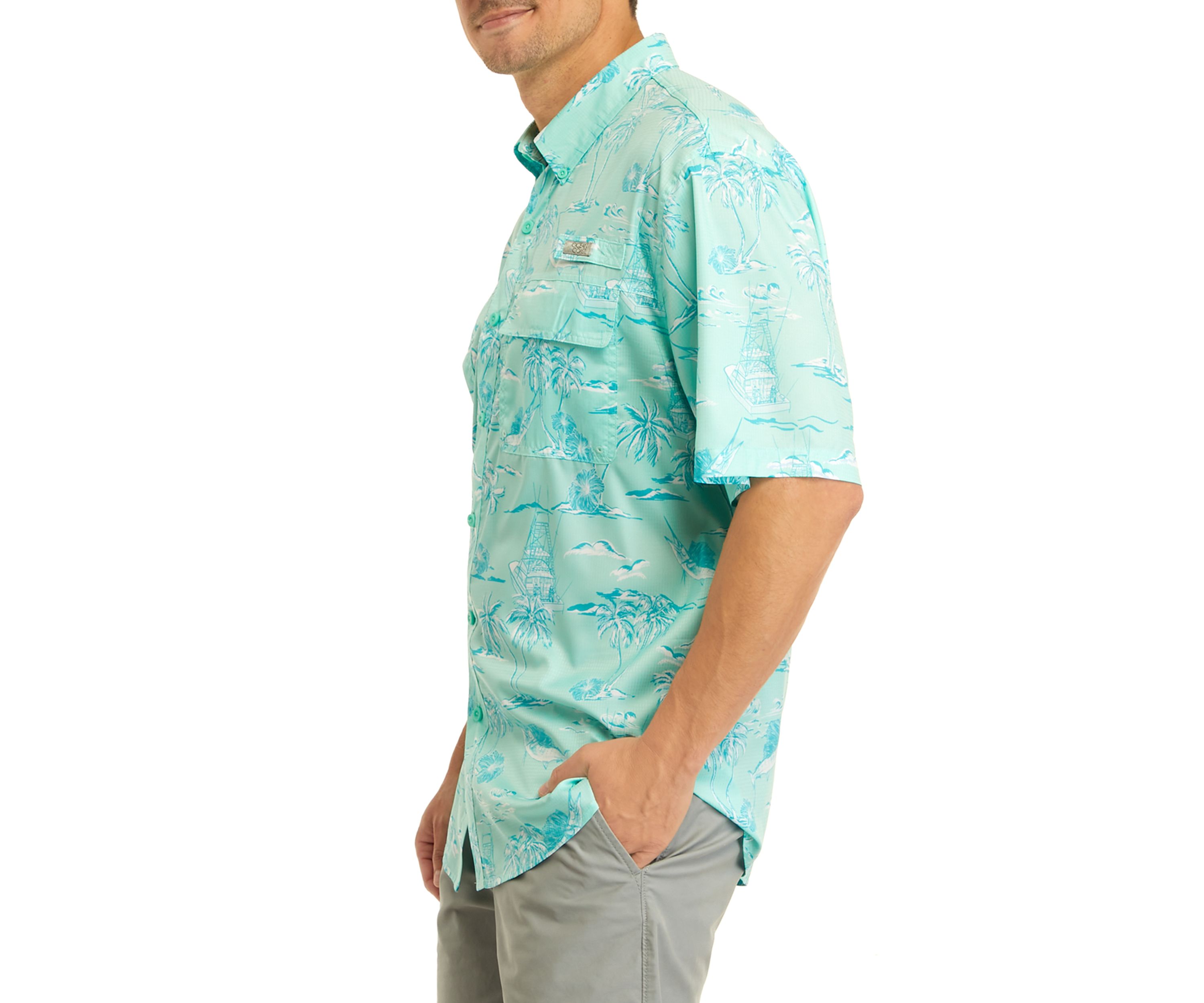 Short Sleeve Printed Fishing Shirt