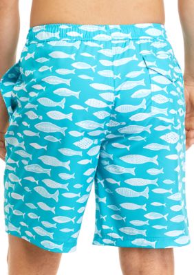 Navy Shark Board Shorts I Boys Swim Shorts Online