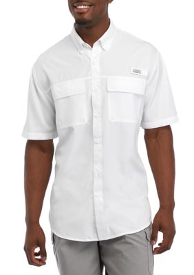 Ocean + Coast Men's Short Sleeve Fishing Shirt, White, Medium