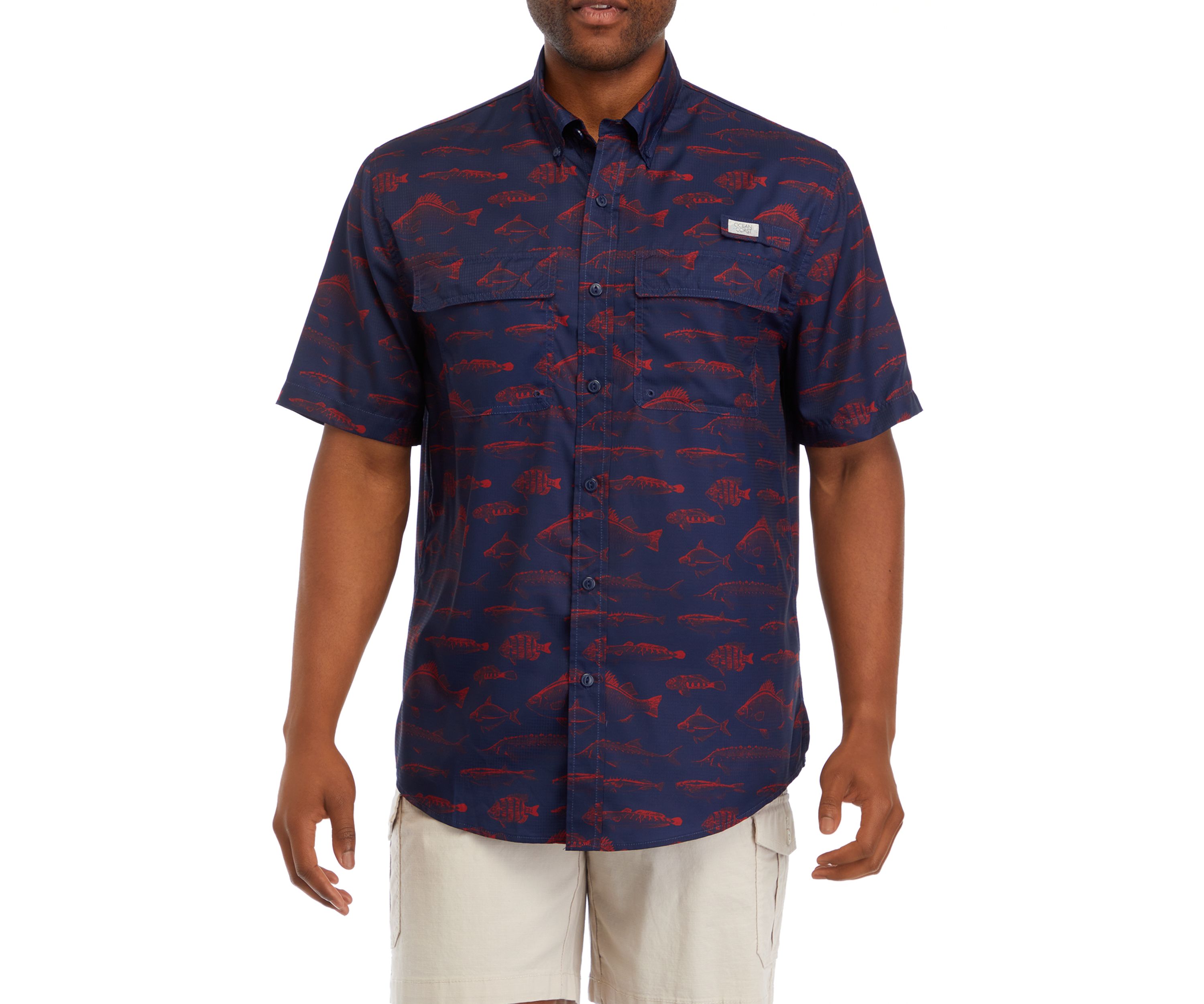 Short Sleeve Printed Fishing Shirt 