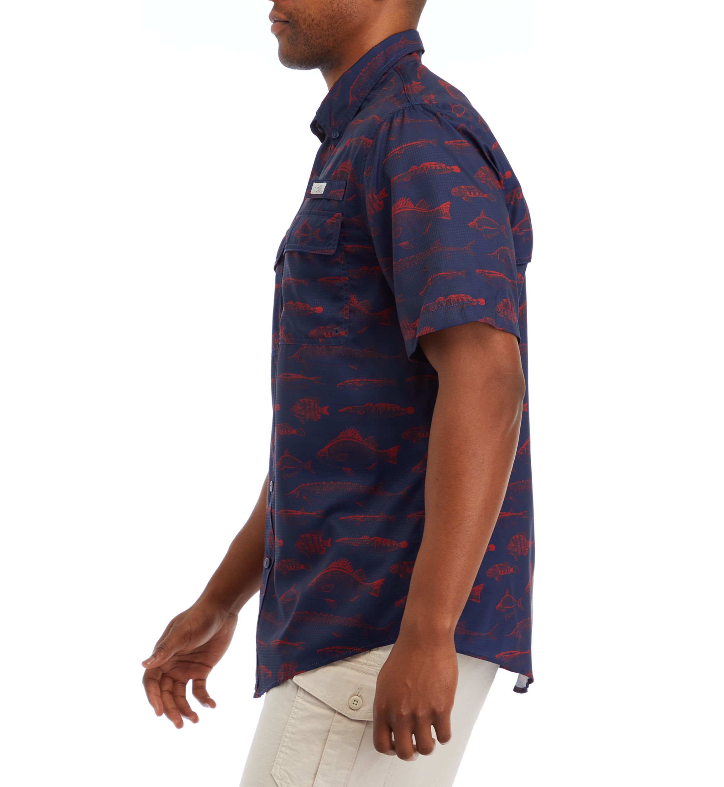 Short Sleeve Printed Fishing Shirt 