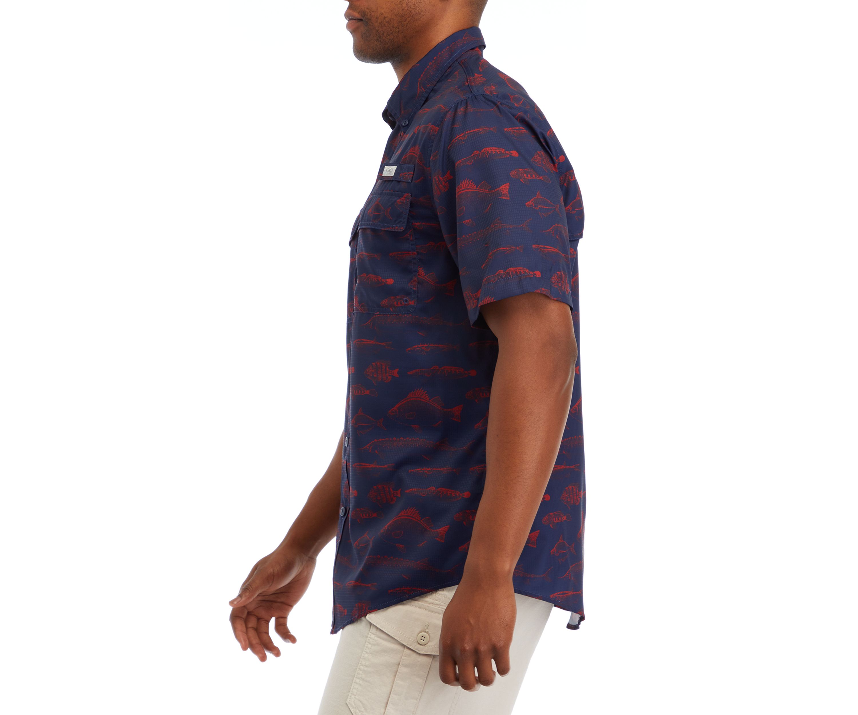 Short Sleeve Printed Fishing Shirt 