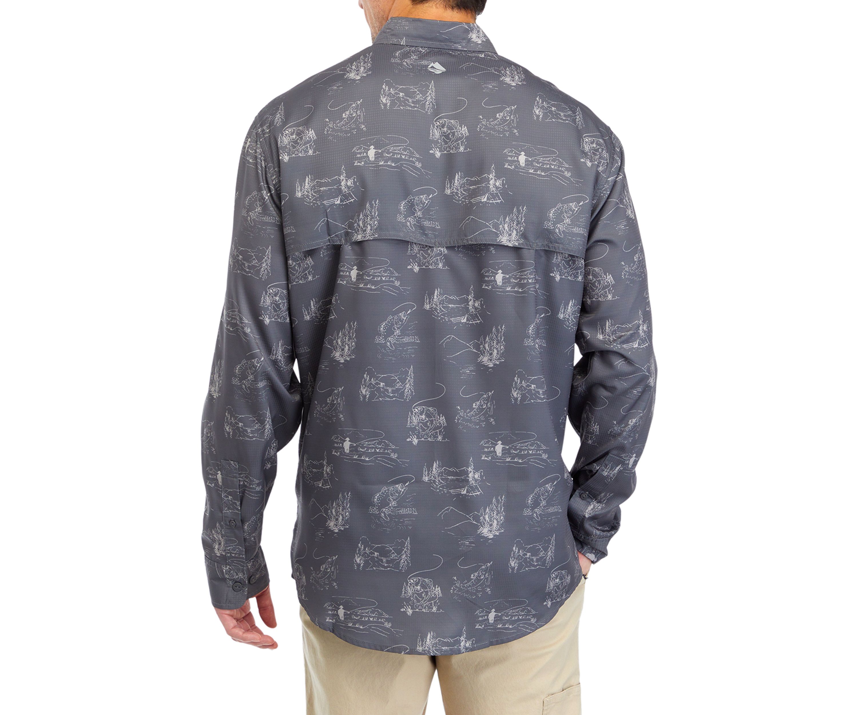 Long Sleeve Printed Fishing Shirt 