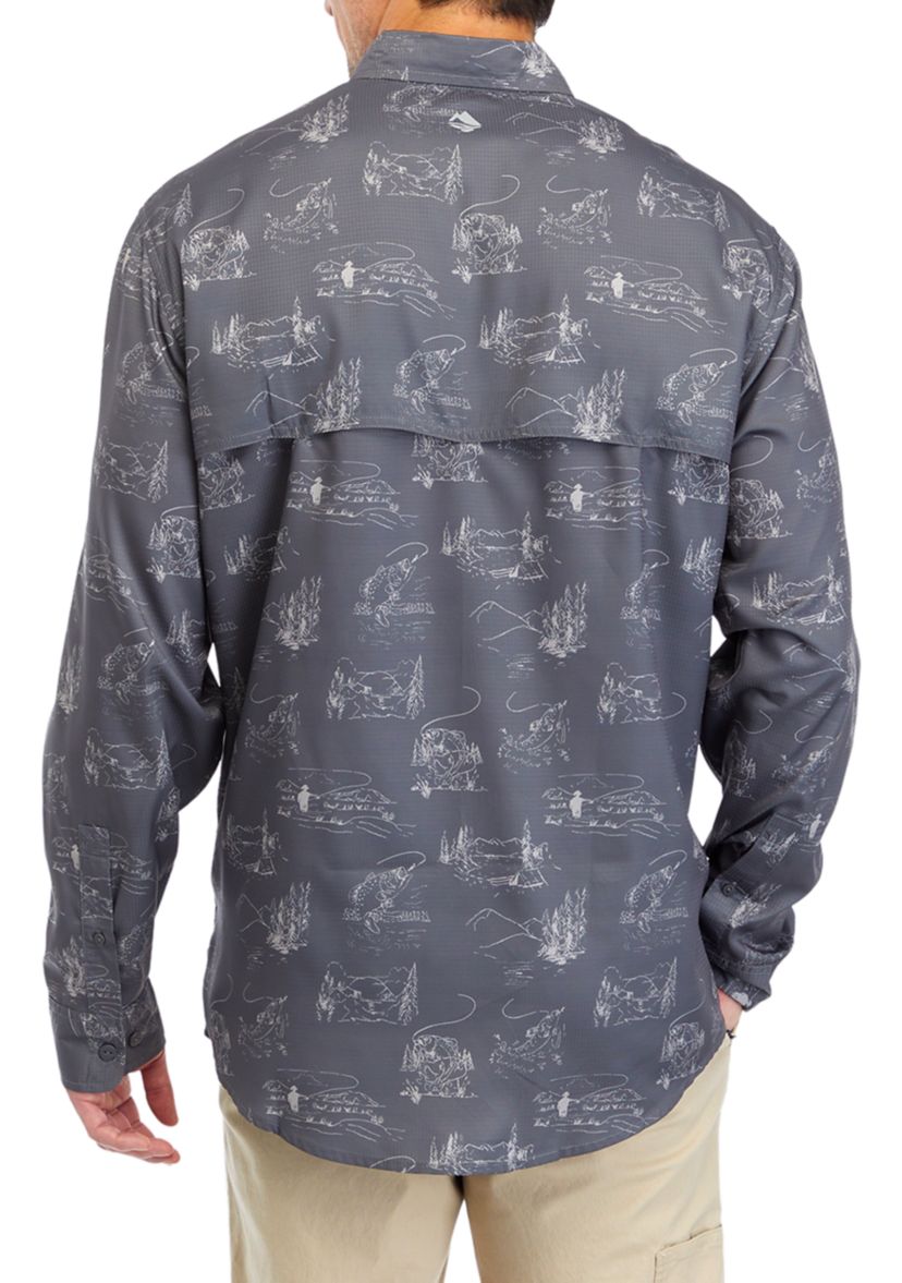 Long Sleeve Printed Fishing Shirt 