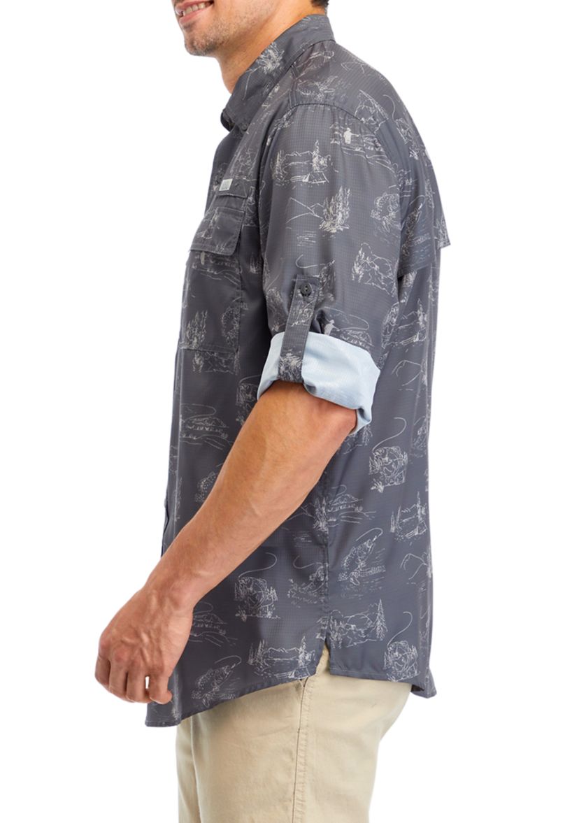 Long Sleeve Printed Fishing Shirt 