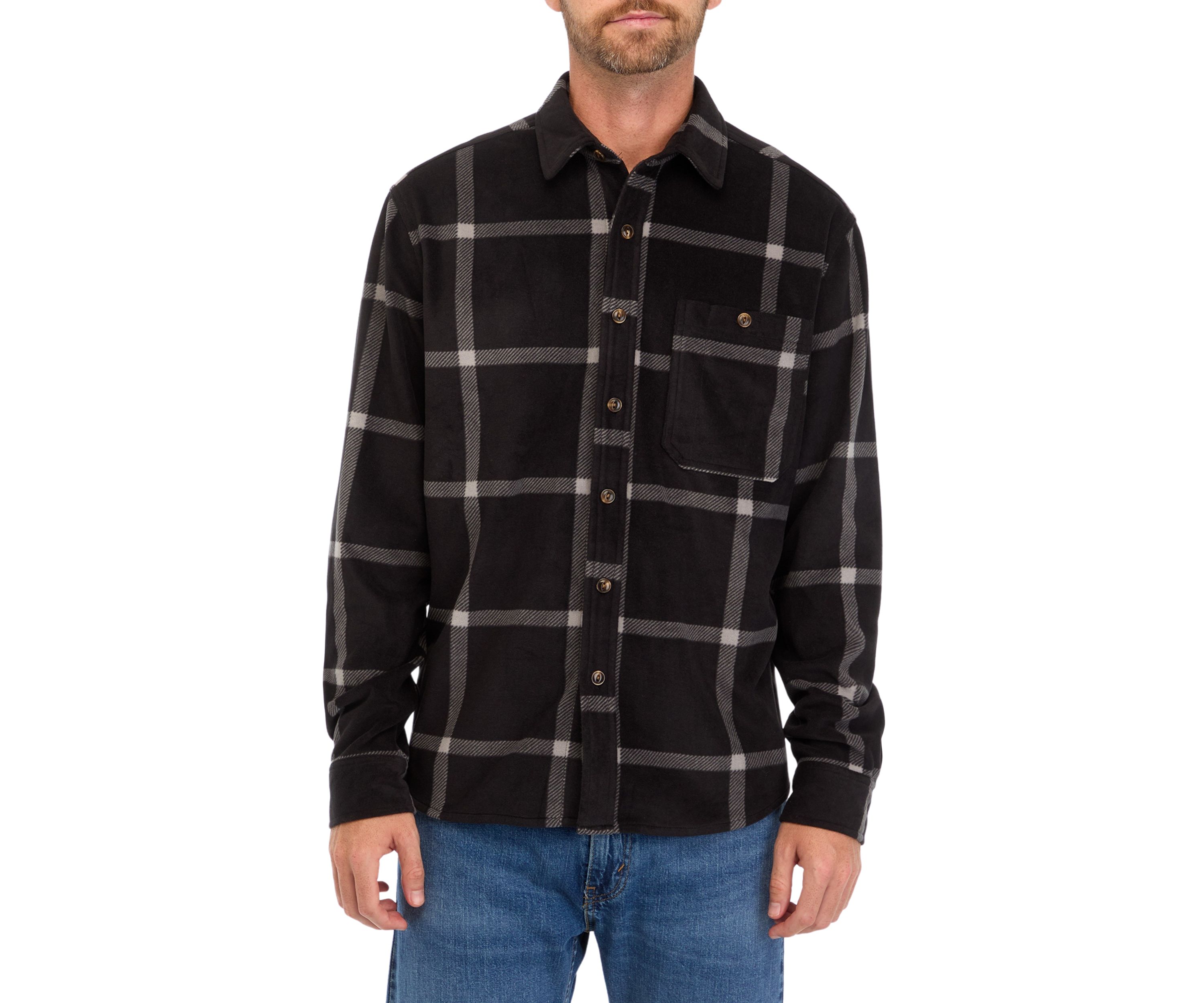 Long Sleeve Printed Polar Fleece Shirt