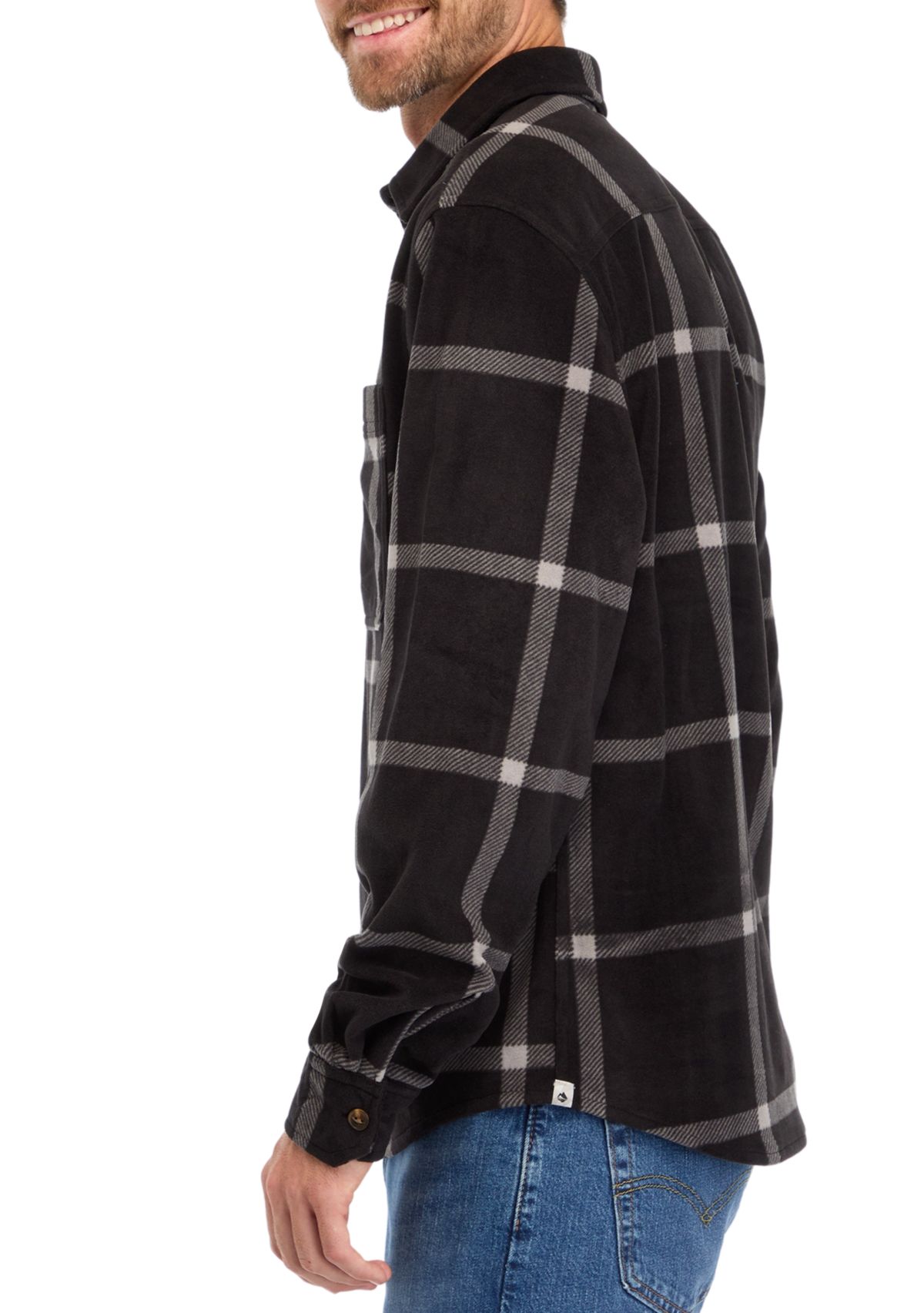 Long Sleeve Printed Polar Fleece Shirt