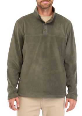Ocean + Coast Men's Polar Fleece Quarter Snap Pullover, Small