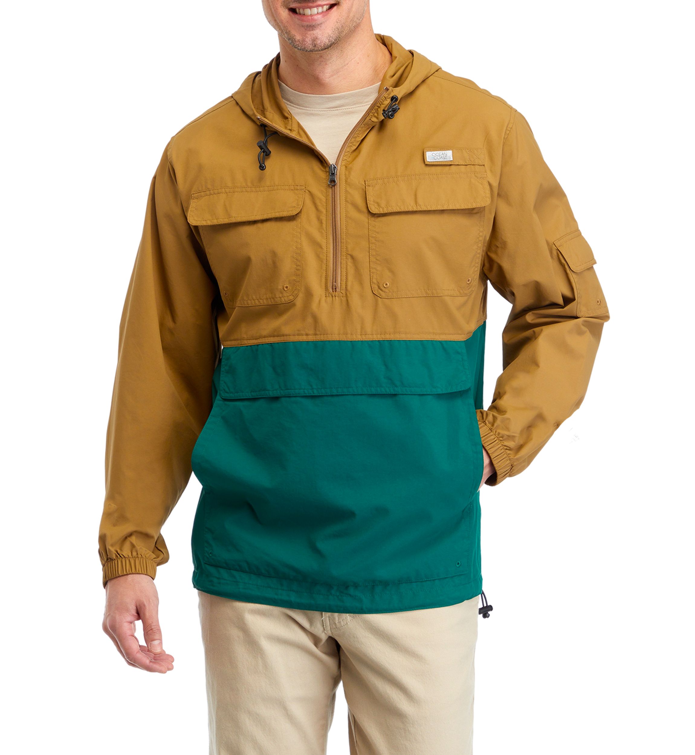 Color Block Fishing Anorak Jacket