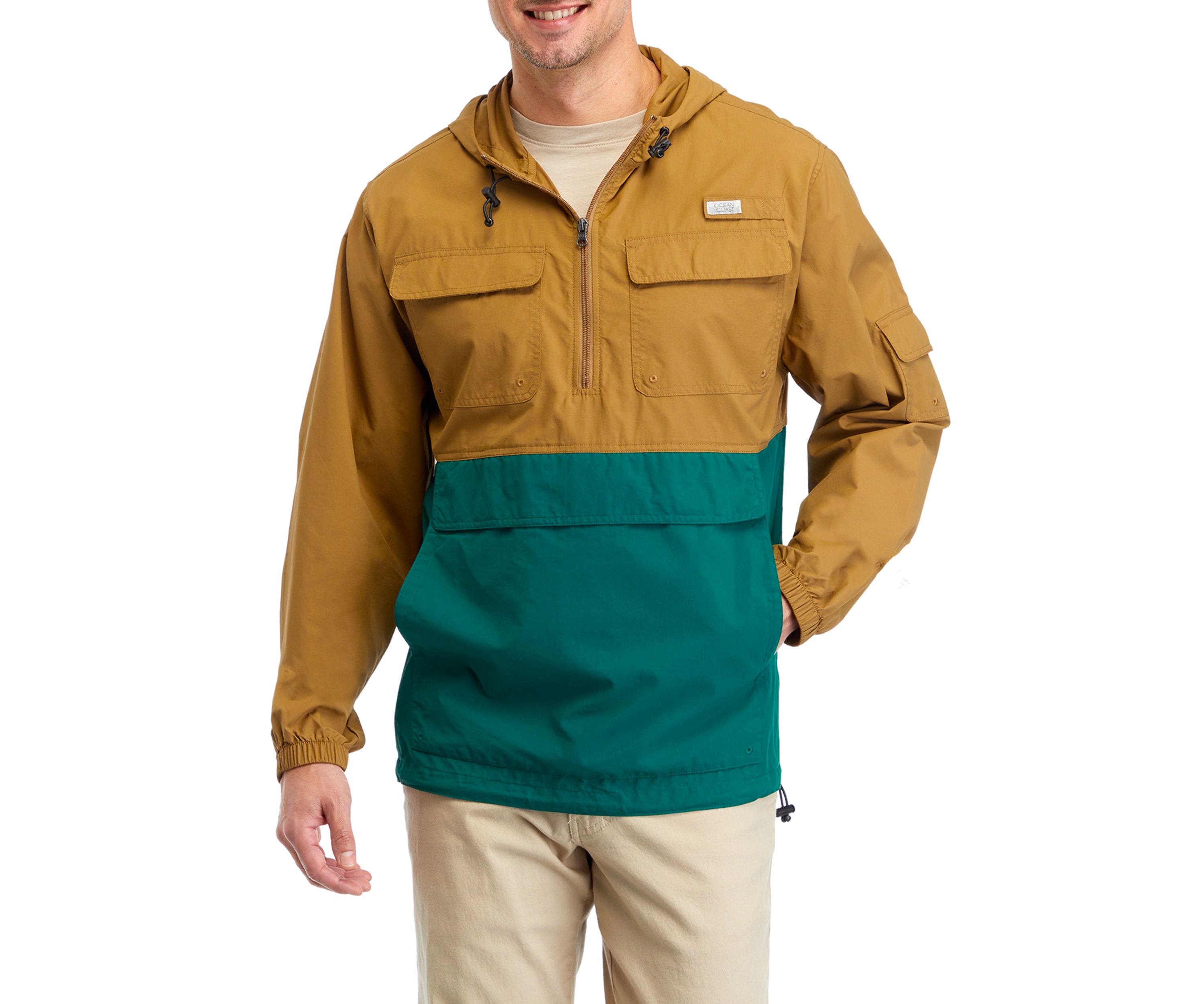 Color Block Fishing Anorak Jacket