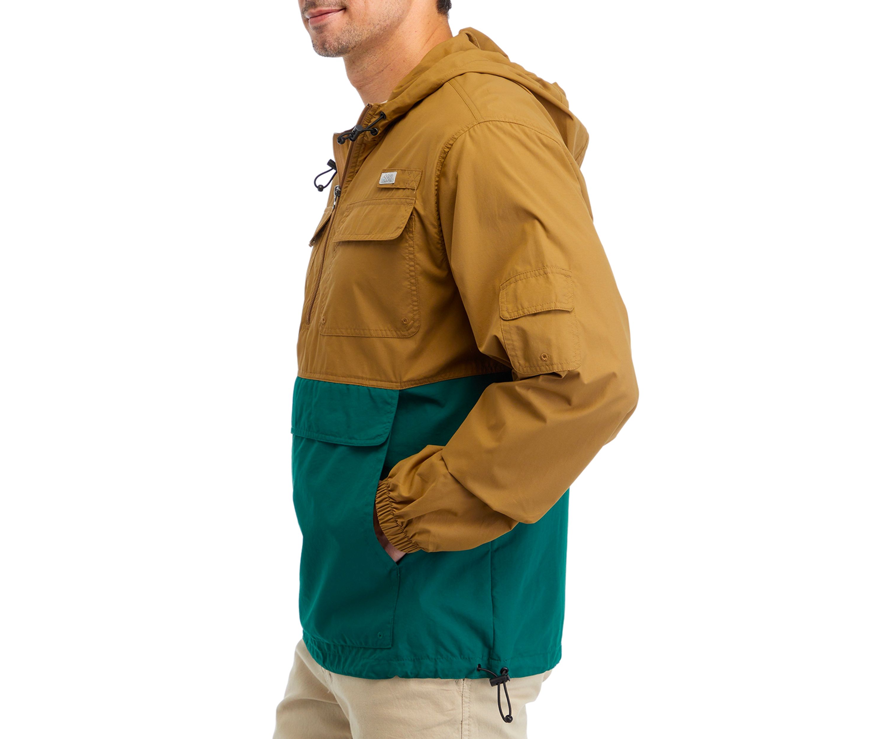 Color Block Fishing Anorak Jacket