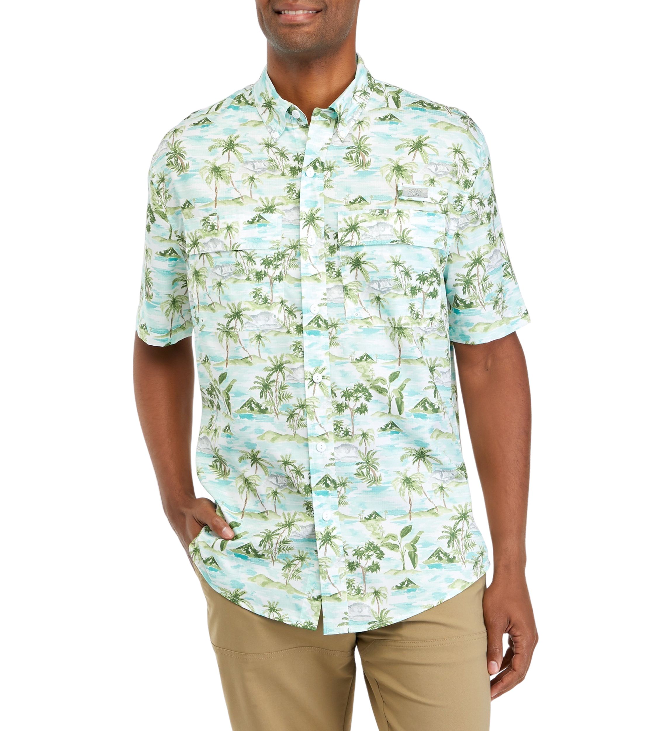 Short Sleeve Printed Button Down Shirt