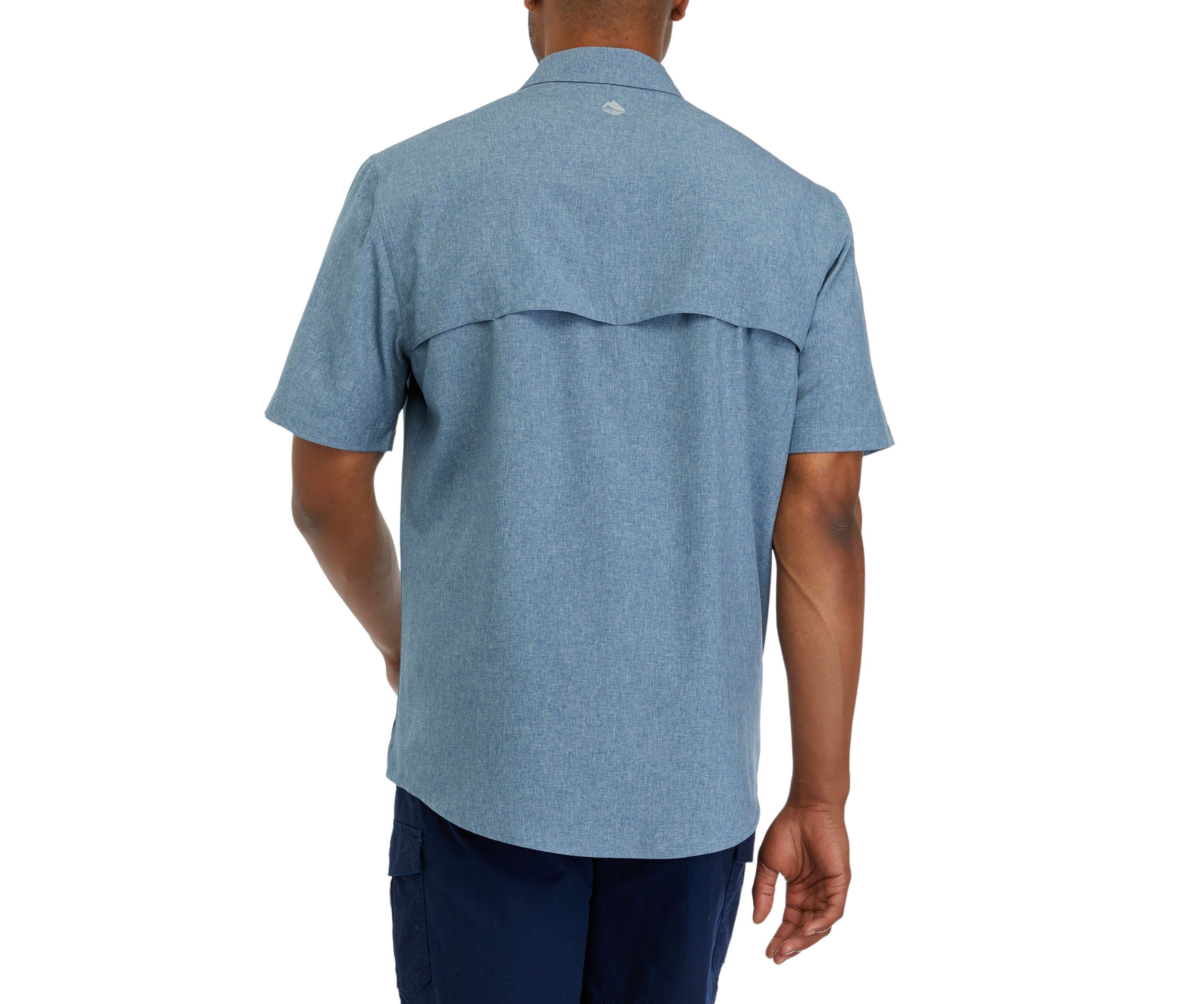 Short Sleeve Chambray Western Button Down Shirt