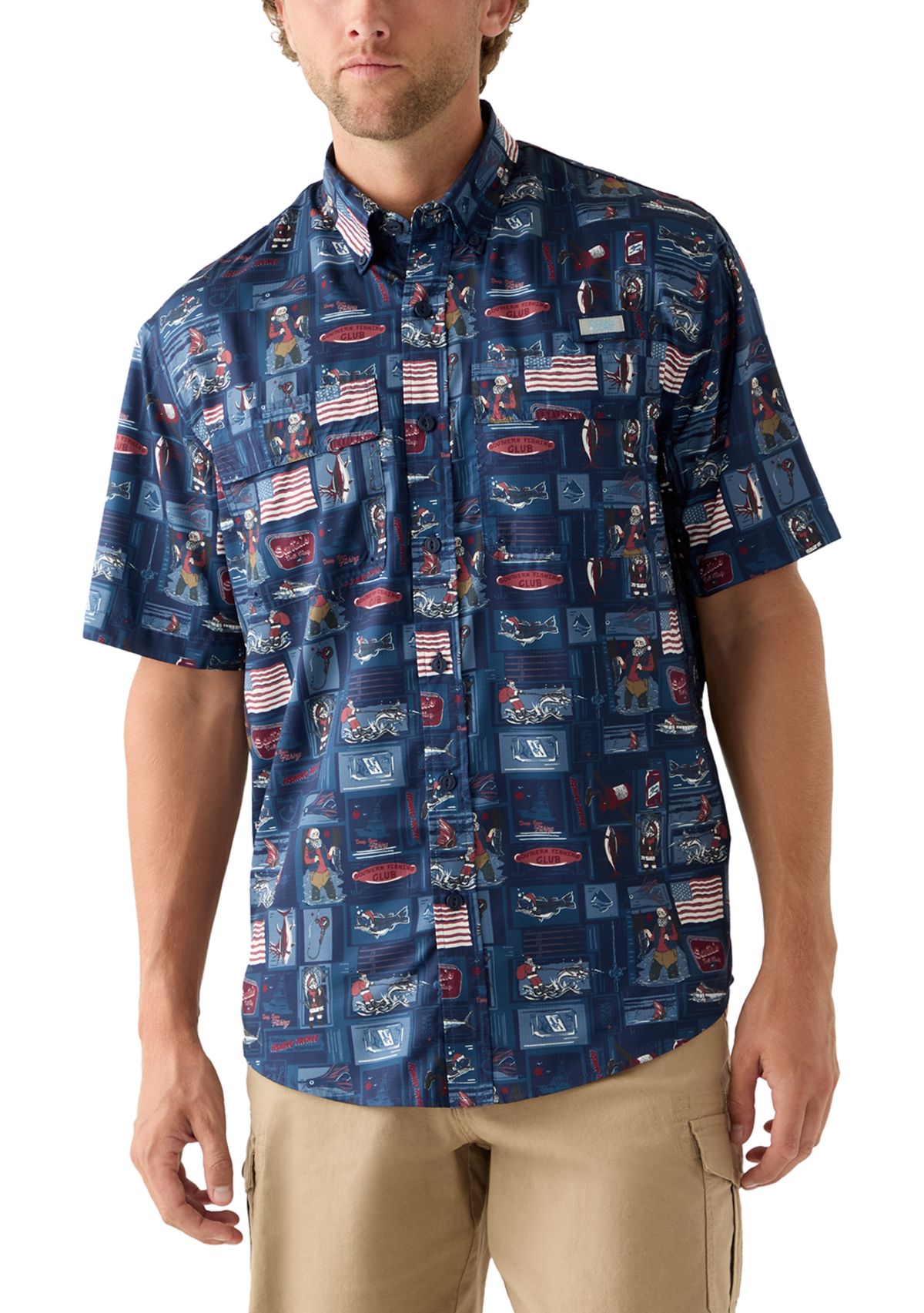 Short Sleeve Printed Fishing Shirt