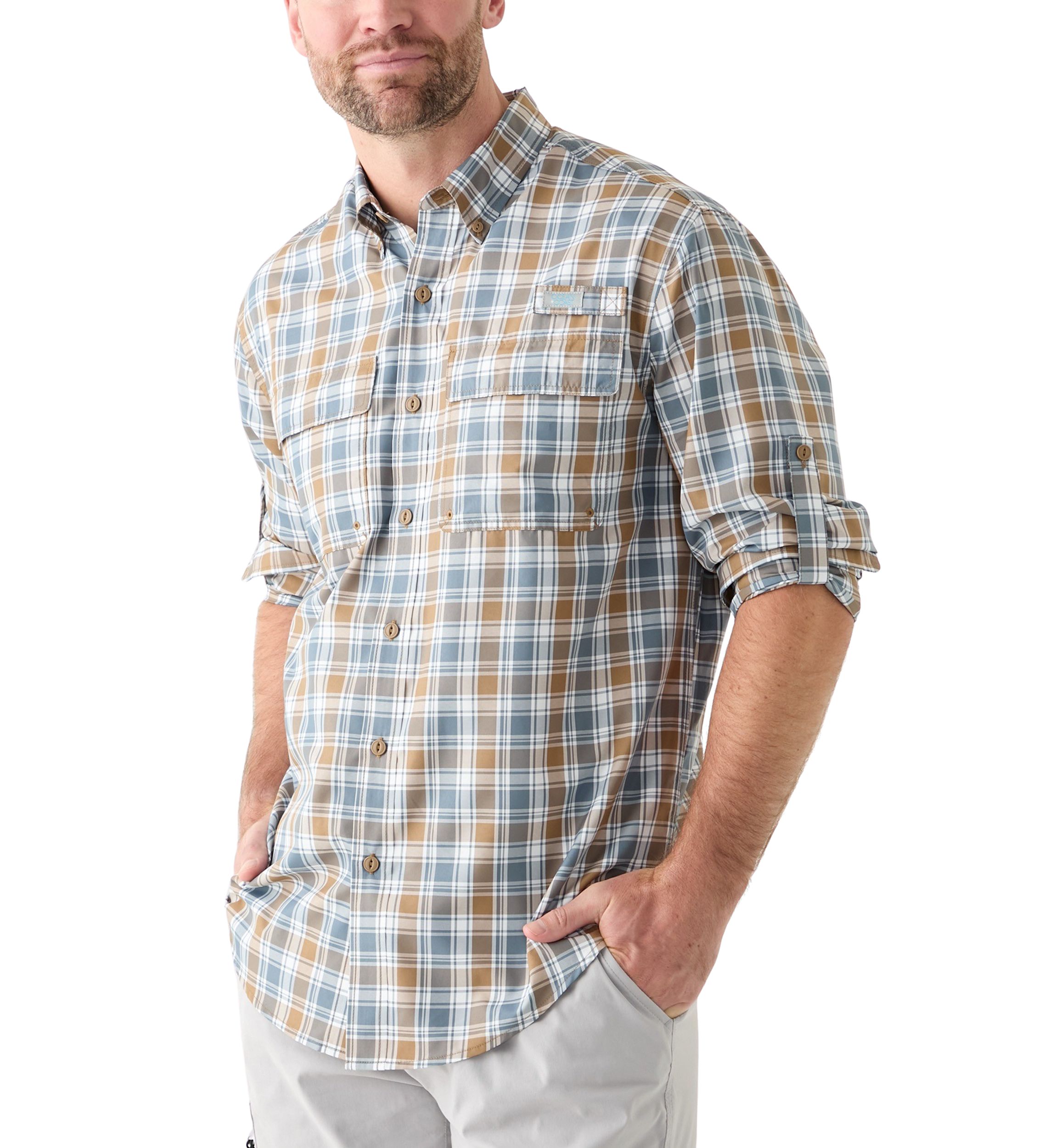 Long Sleeve Yarn Dyed Fishing Shirt