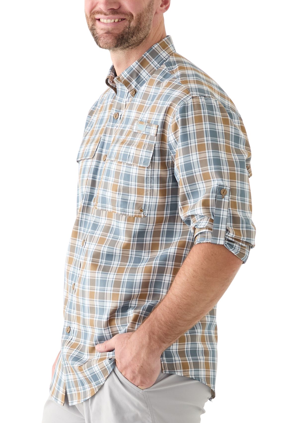Long Sleeve Yarn Dyed Fishing Shirt