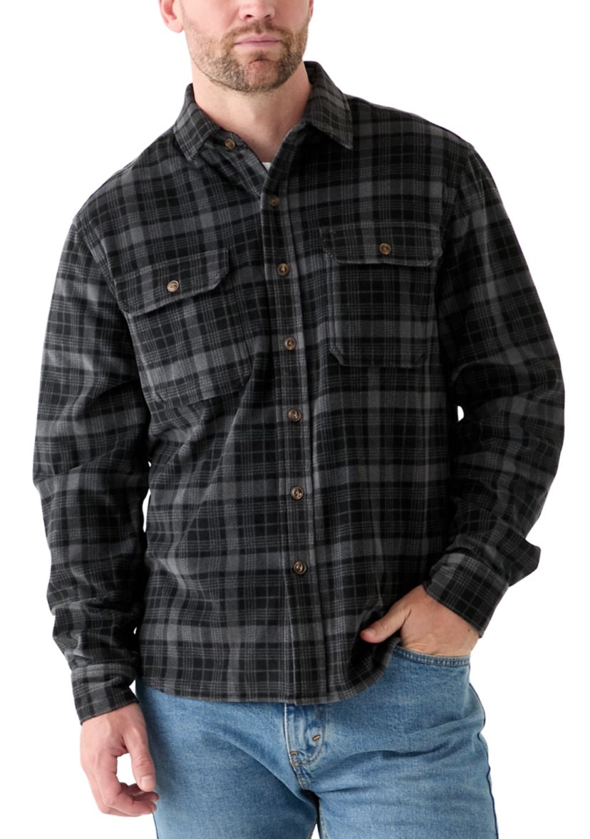 Polar Plaid Printed Shirt Jacket