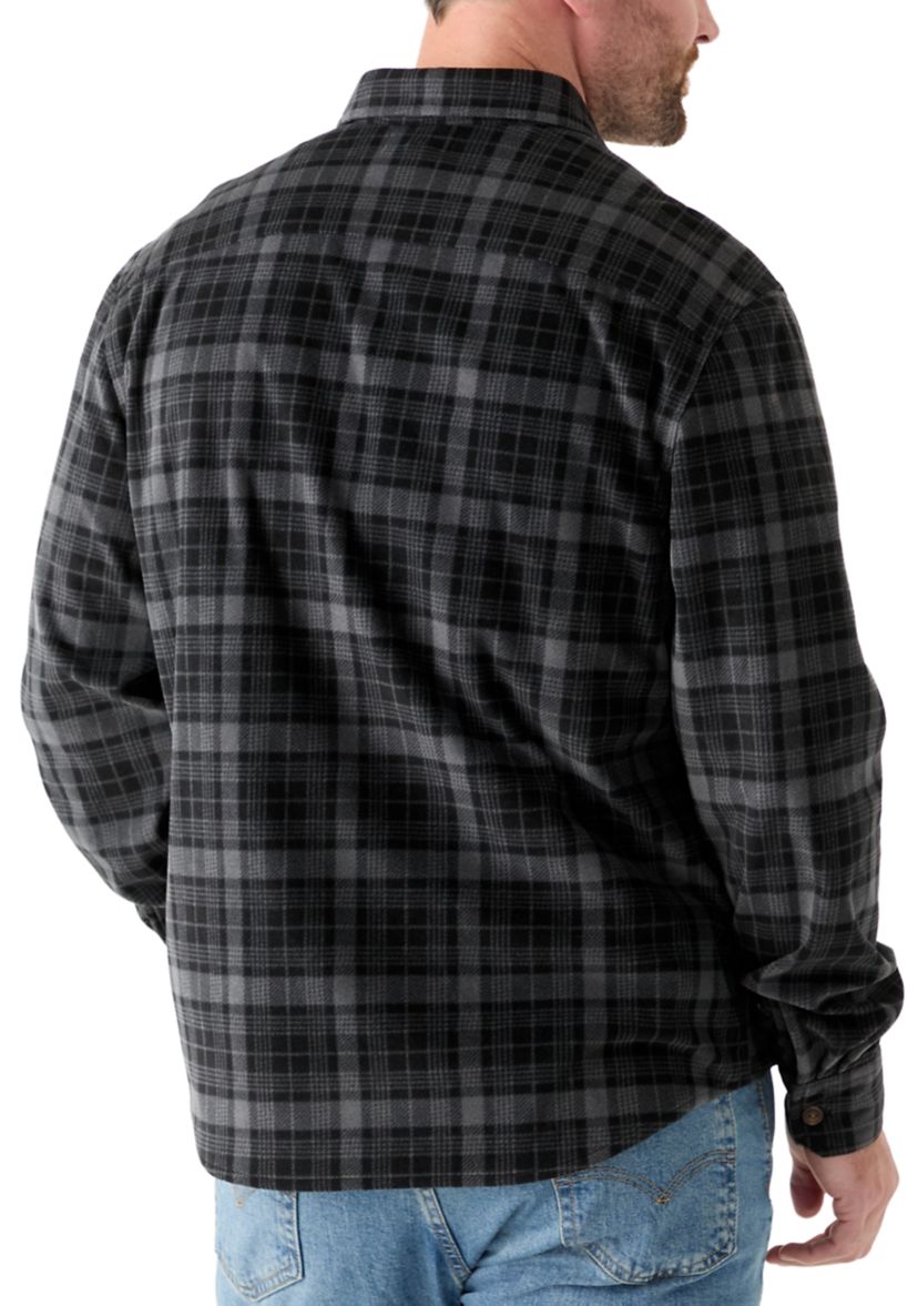 Polar Plaid Printed Shirt Jacket