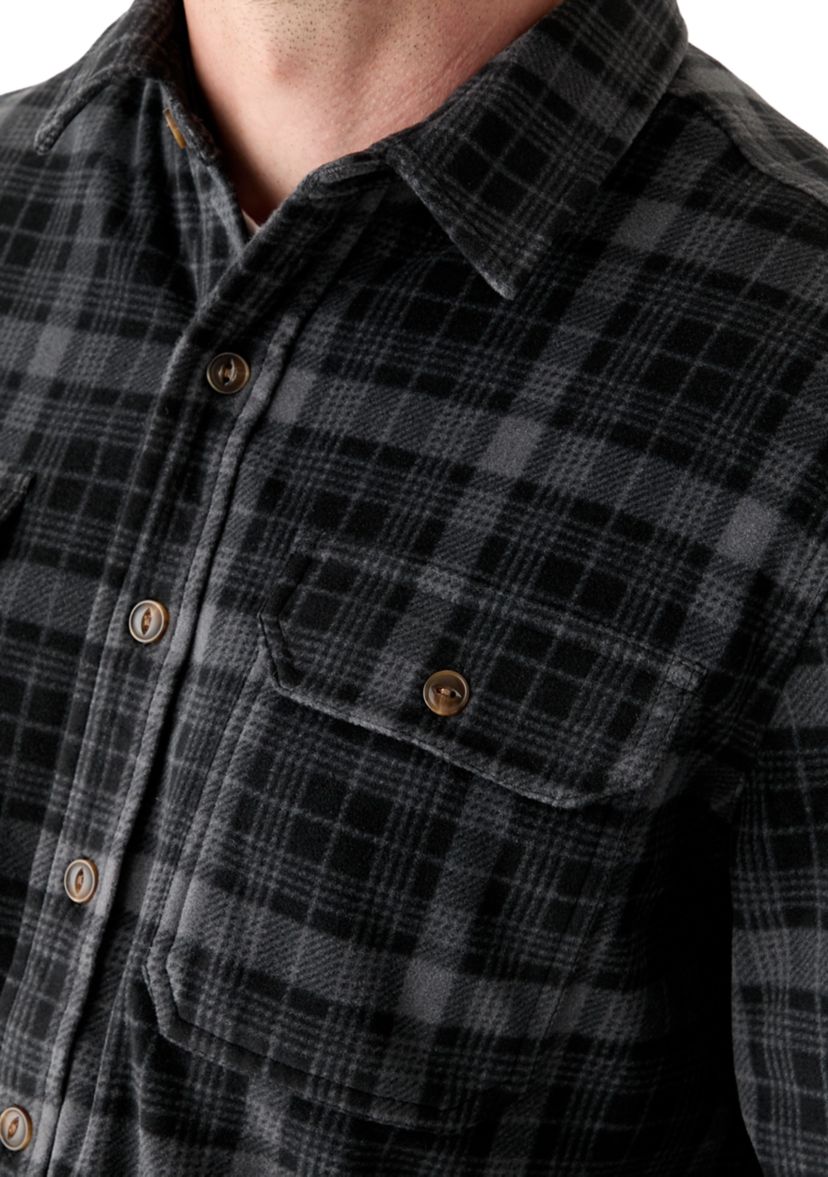 Polar Plaid Printed Shirt Jacket