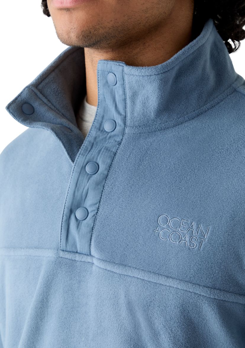 Mens Polar Fleece Quarter Snap Pullover