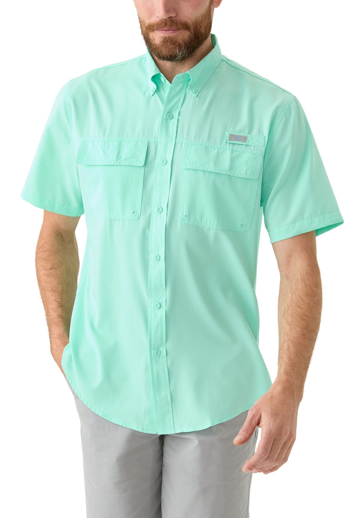 Short Sleeve Solid Fishing Shirt 
