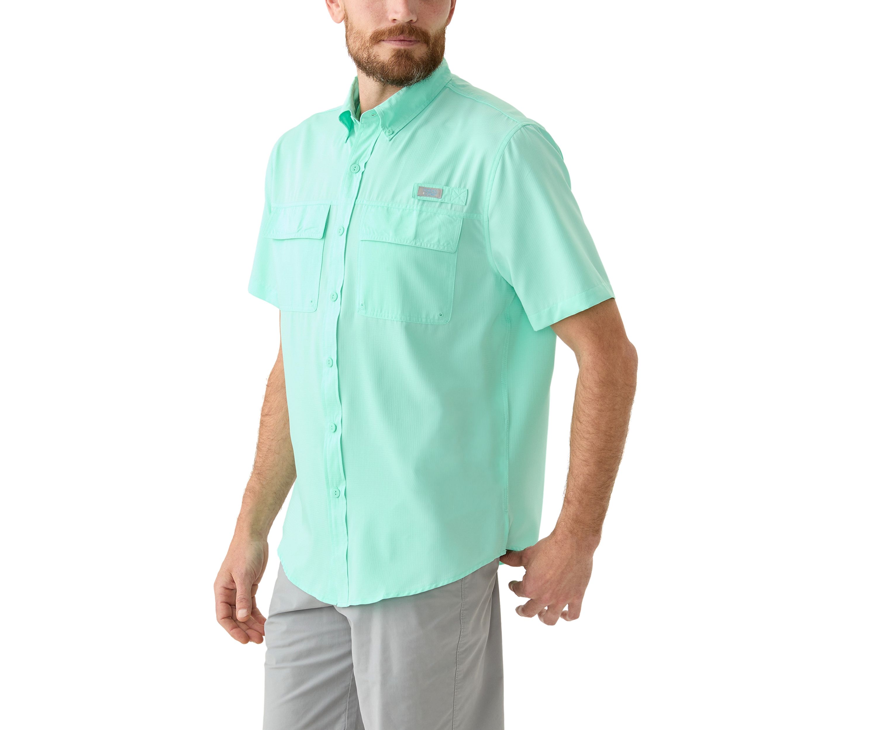 Short Sleeve Solid Fishing Shirt 