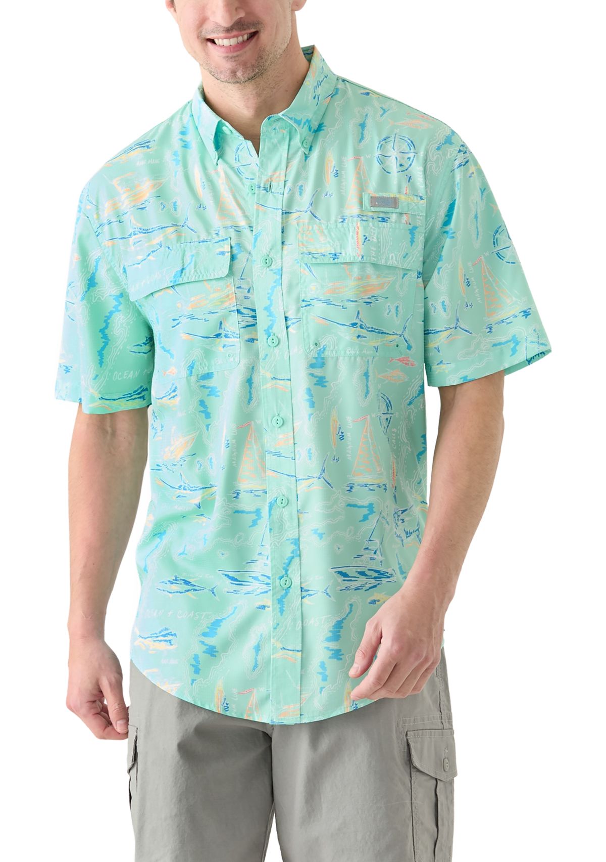 Short Sleeve Printed Fishing Shirt