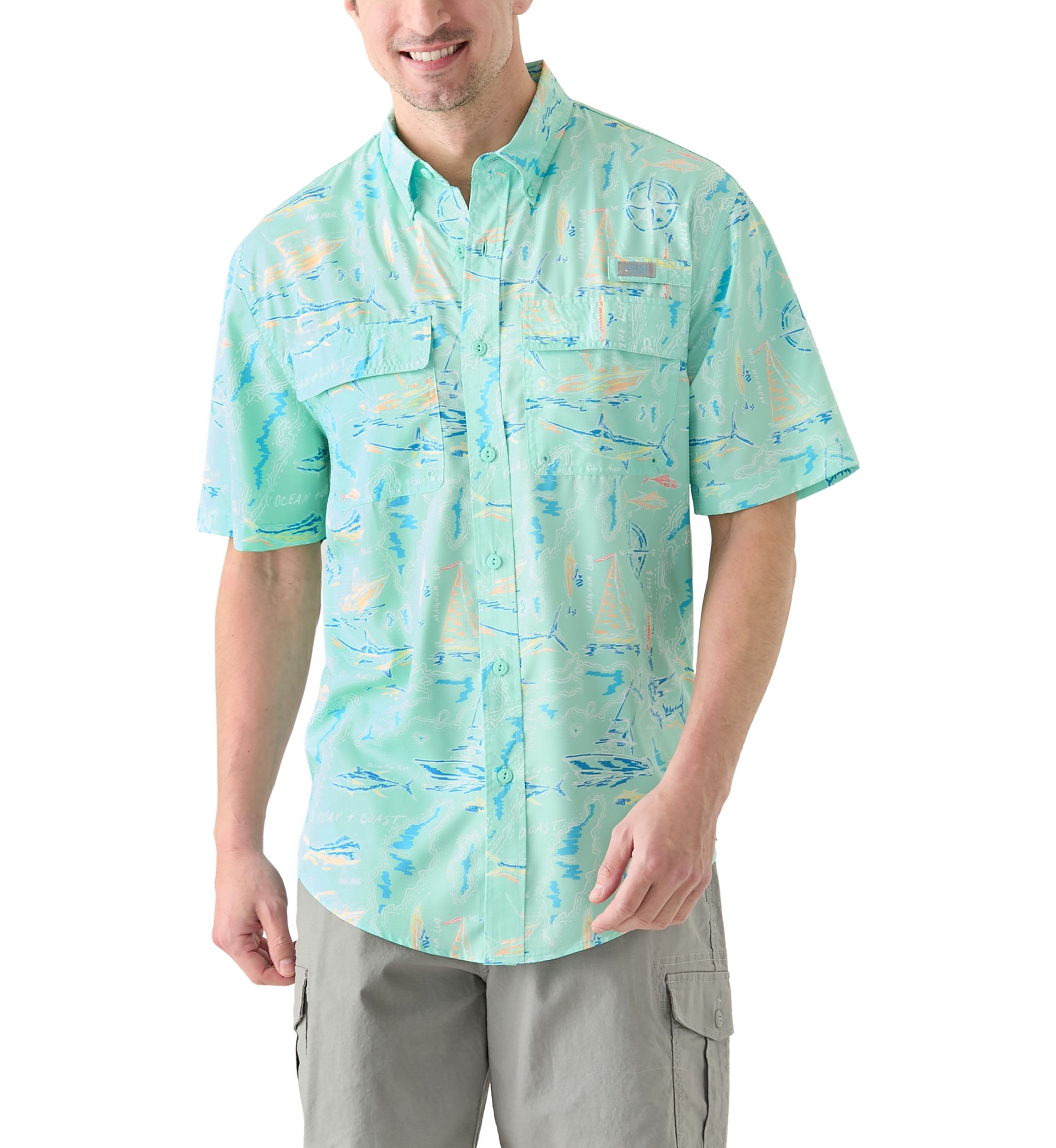 Short Sleeve Printed Fishing Shirt