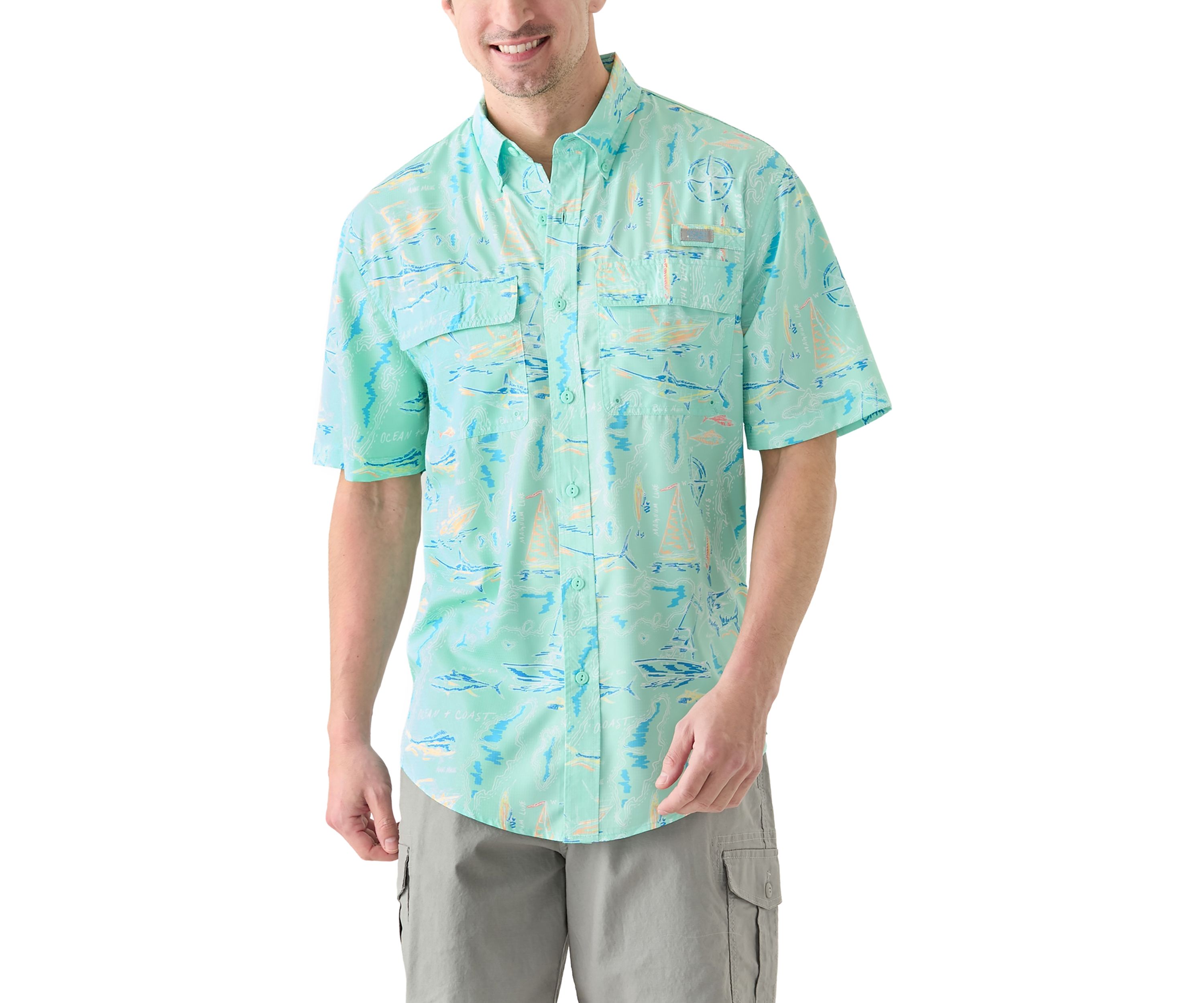 Short Sleeve Printed Fishing Shirt